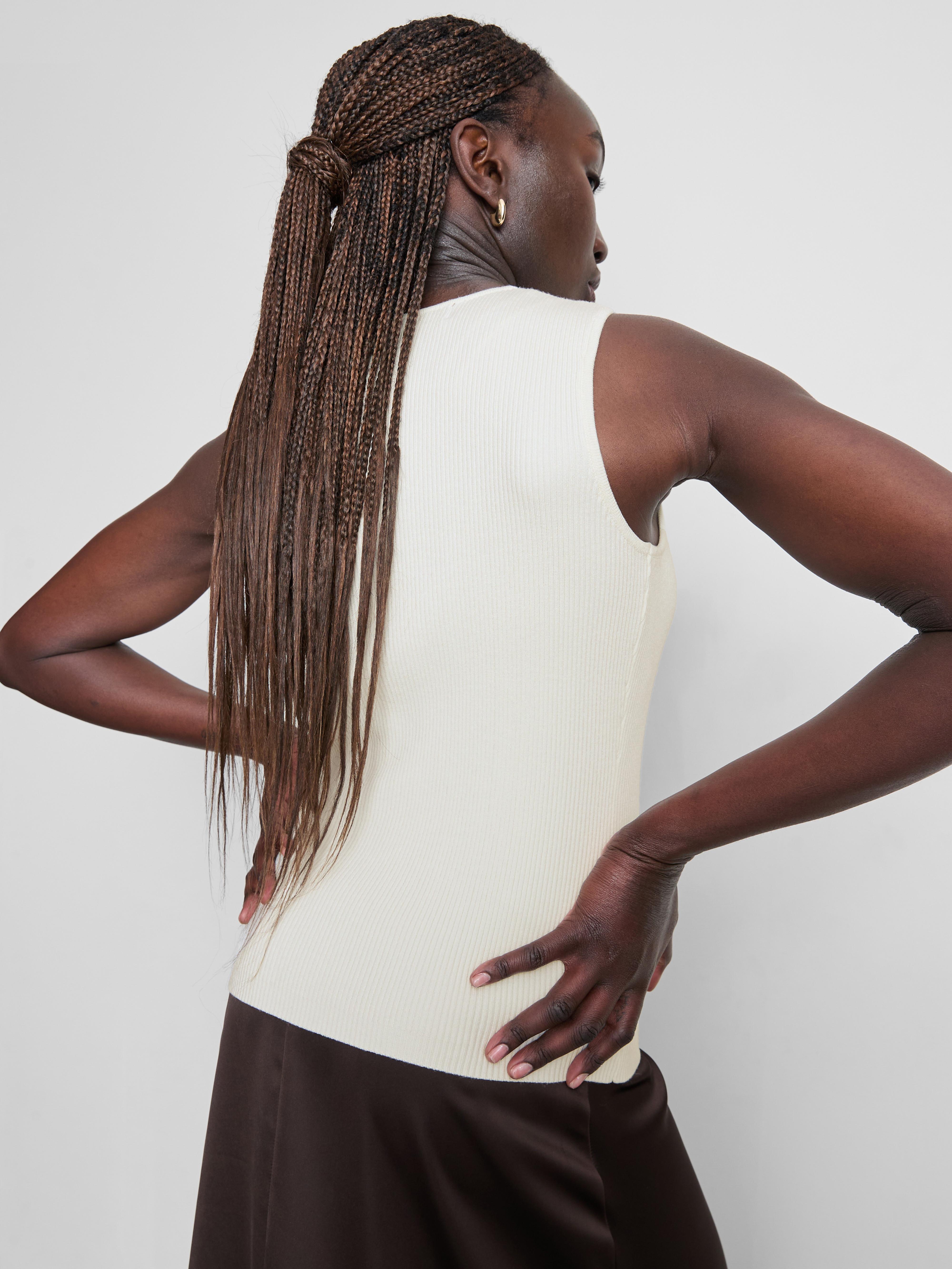 Ribbed Button Through Waistcoat