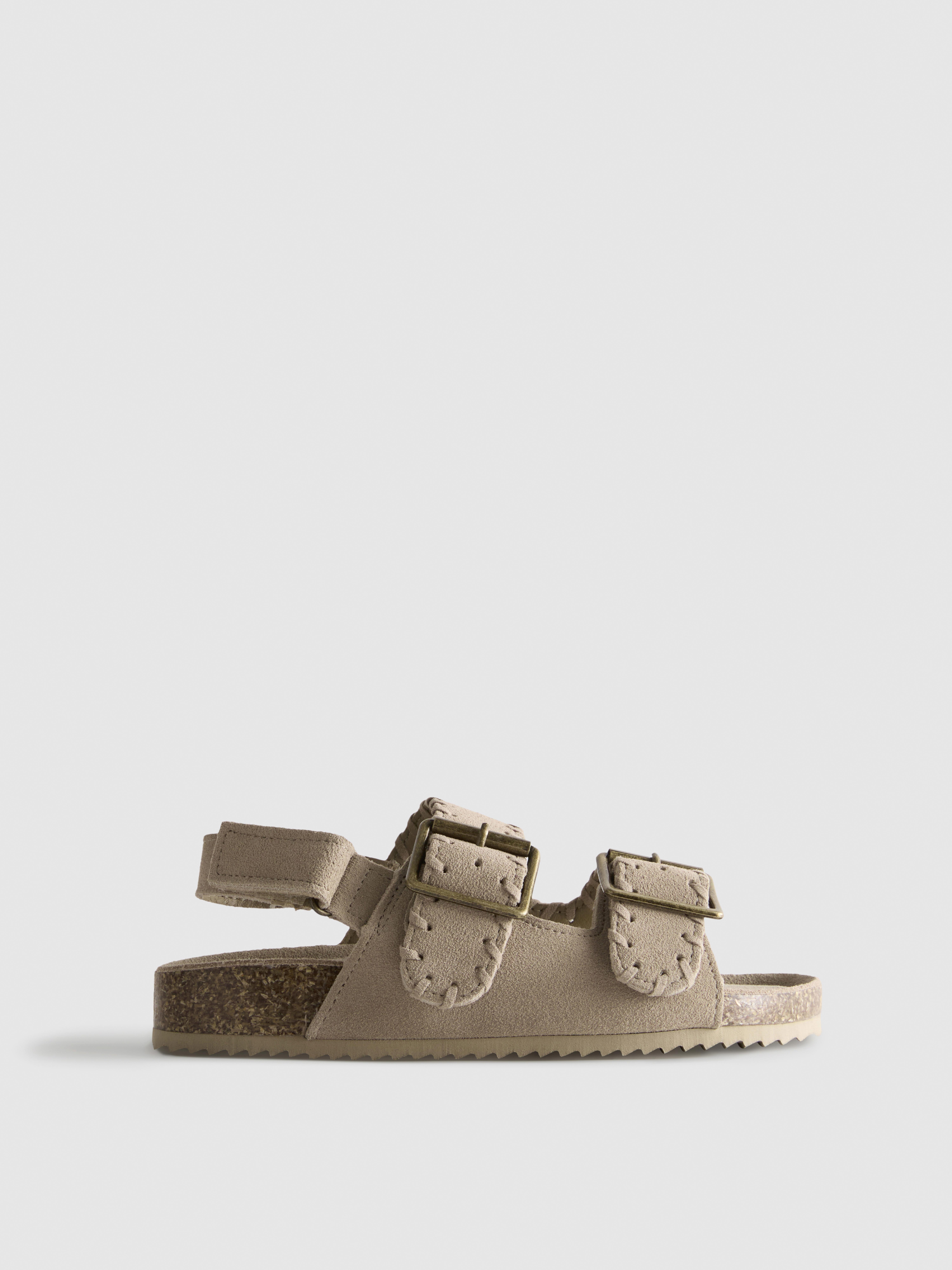 Sandales à double bride et boucles