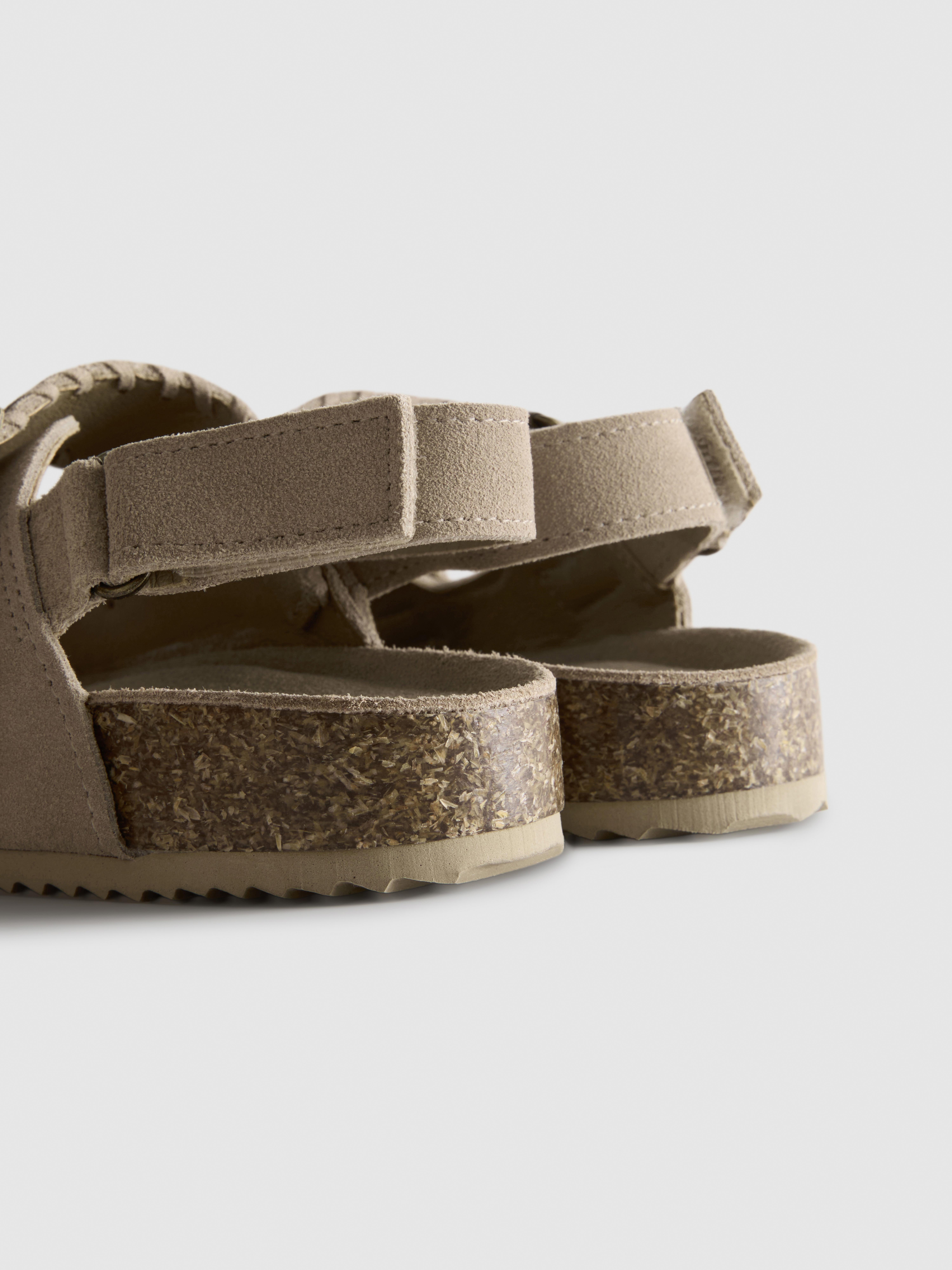 Sandales à double bride et boucles