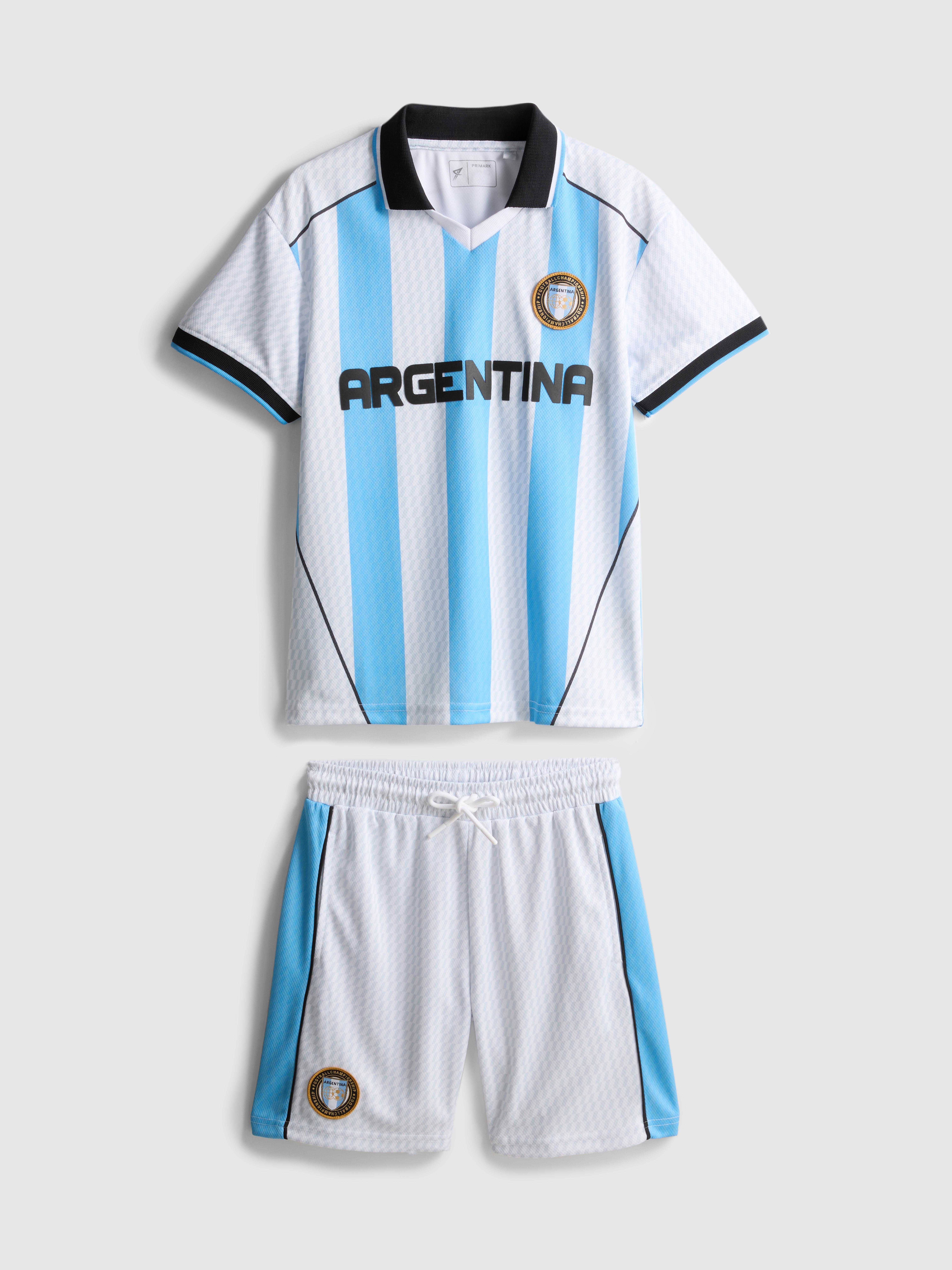 1.5-10yrs | Argentina Football T-Shirt and Shorts Set