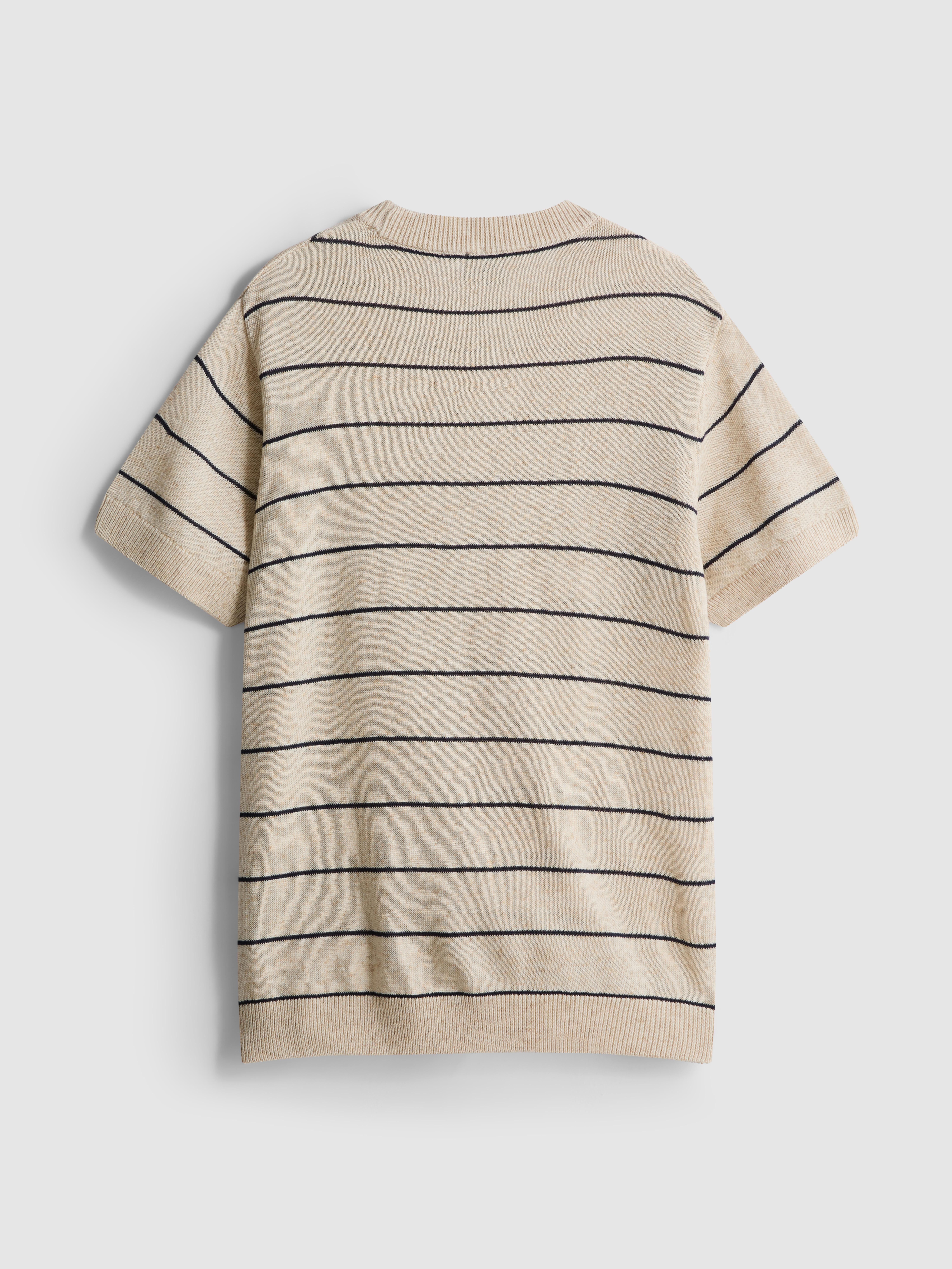 1.5-12yrs | The Edit Stripe Short Sleeve Sweater