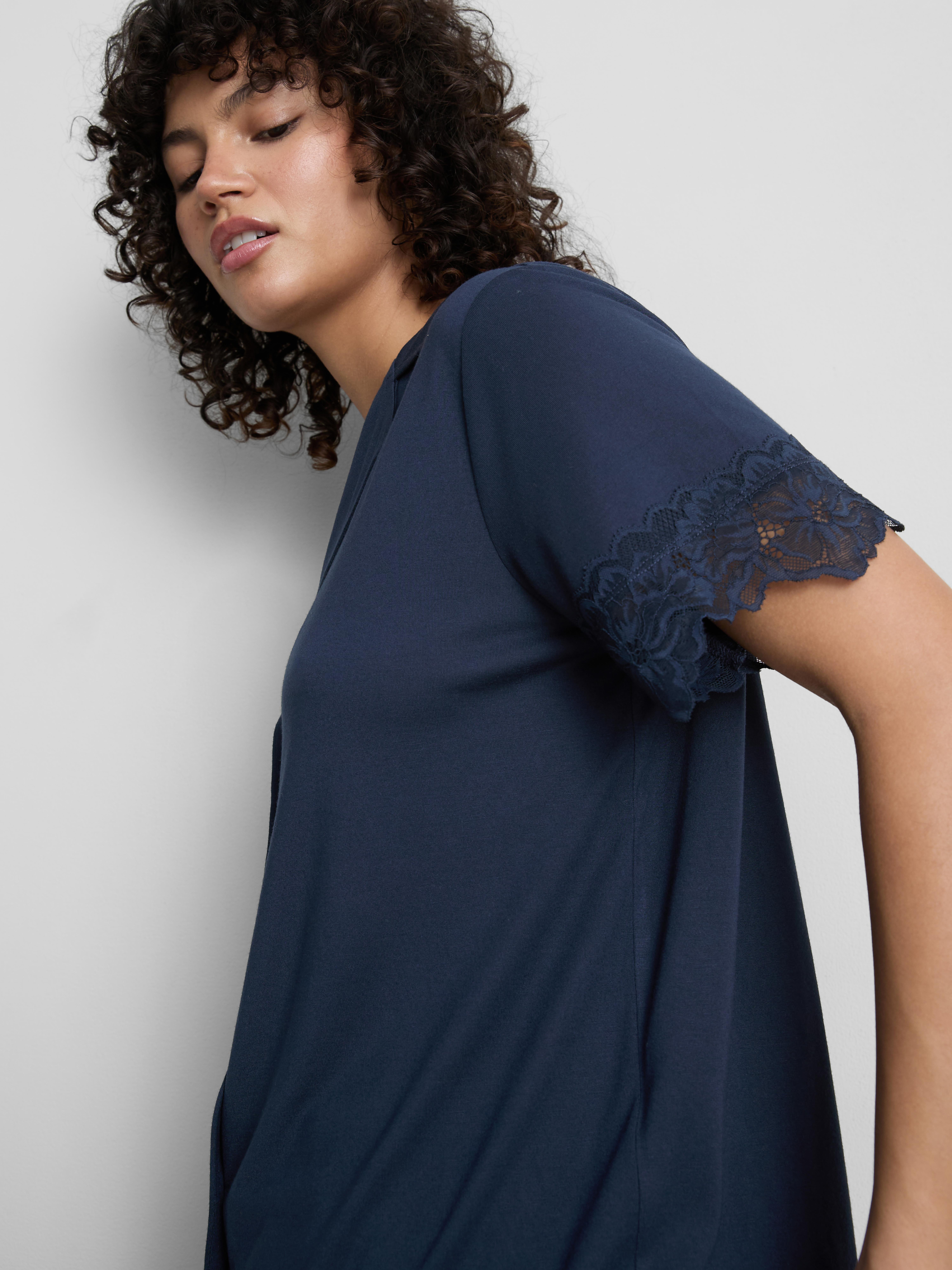 Modal-Rich Short-Sleeve Pajama Shirt