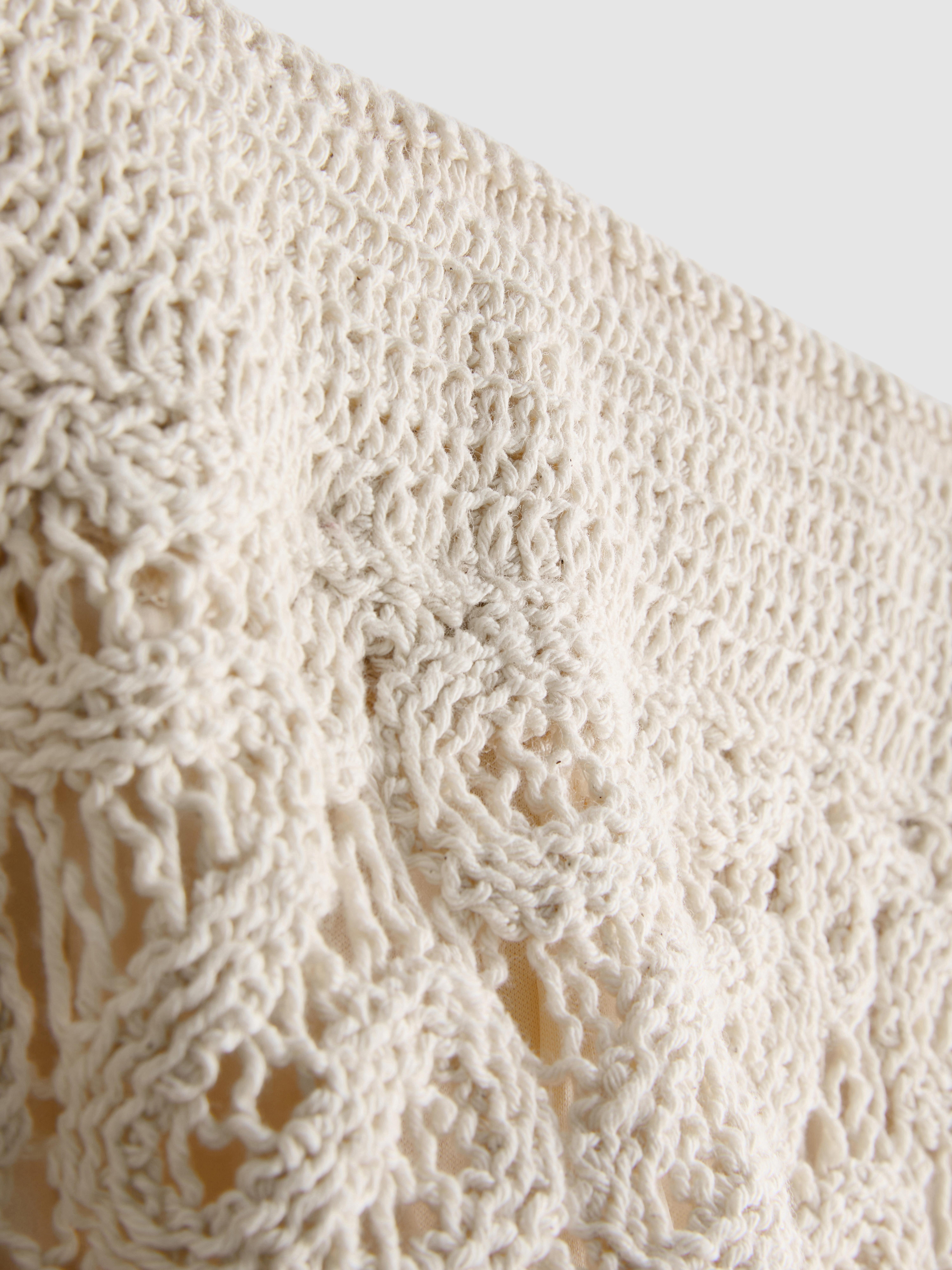 Cotton Rich Crochet Mini Skirt