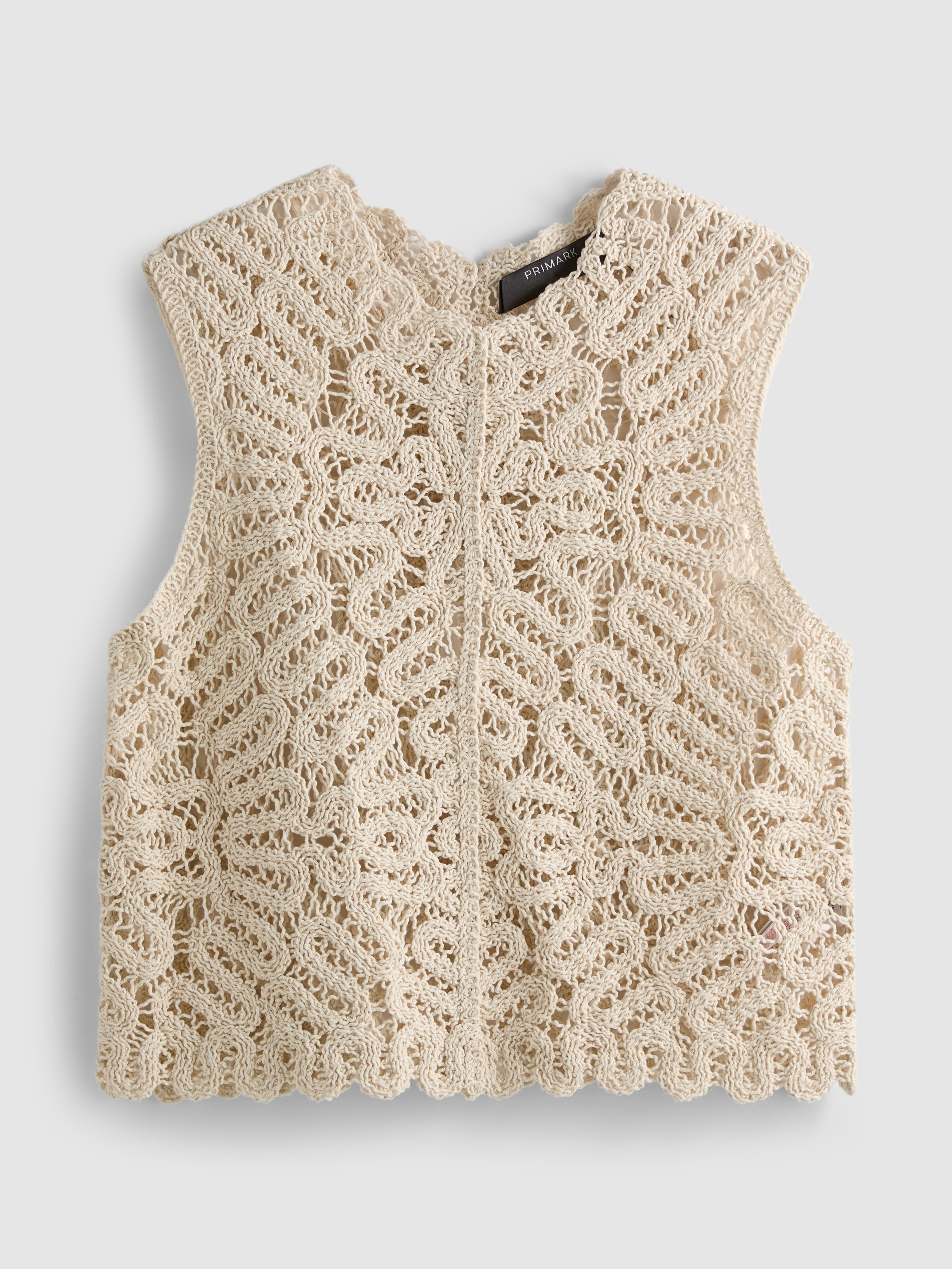 Débardeur en crochet en coton majoritaire