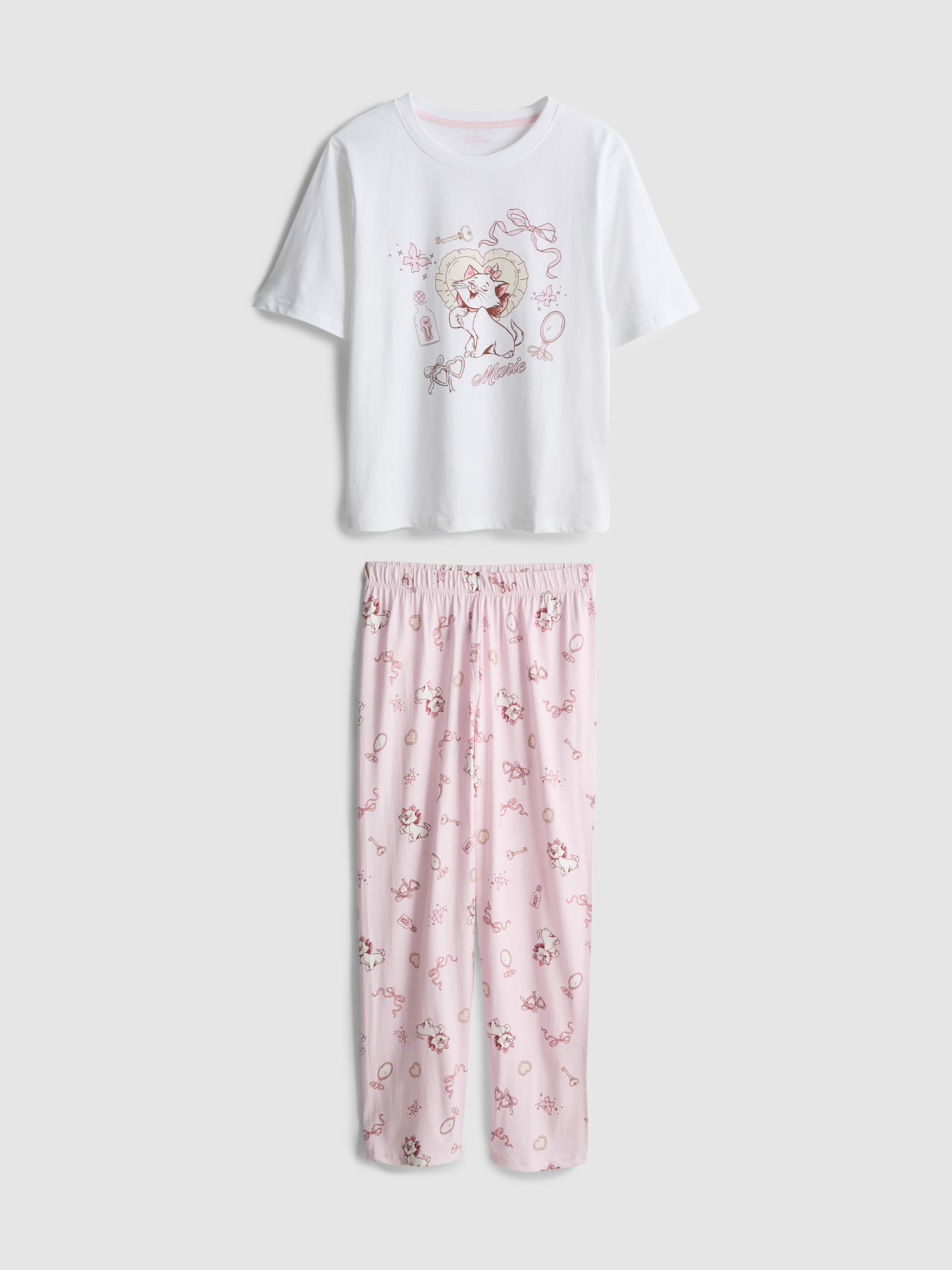 „Disney Aristocats Marie“ Schlafanzug mit Grafik