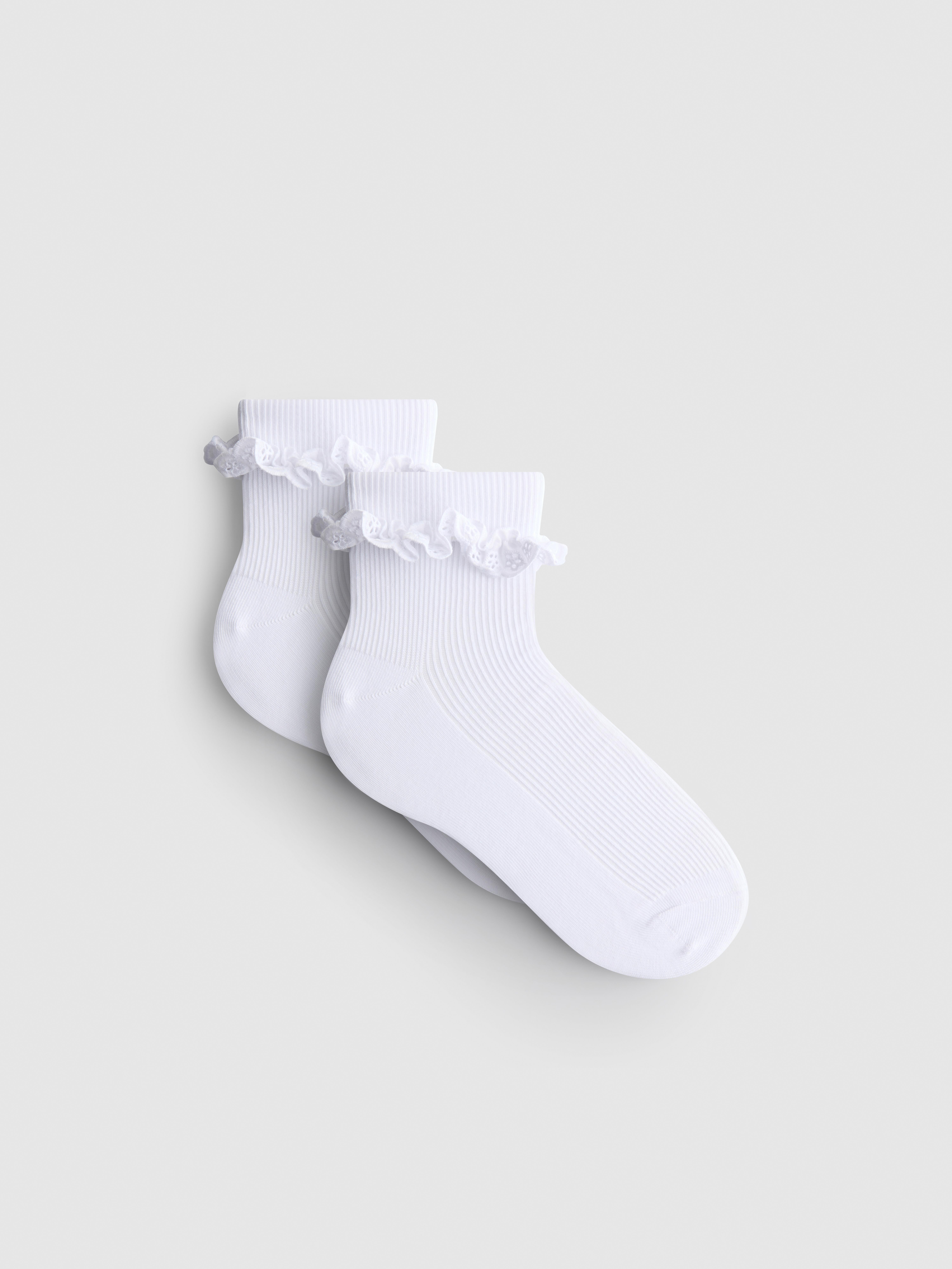 2pk Cotton Rich Frill Socks
