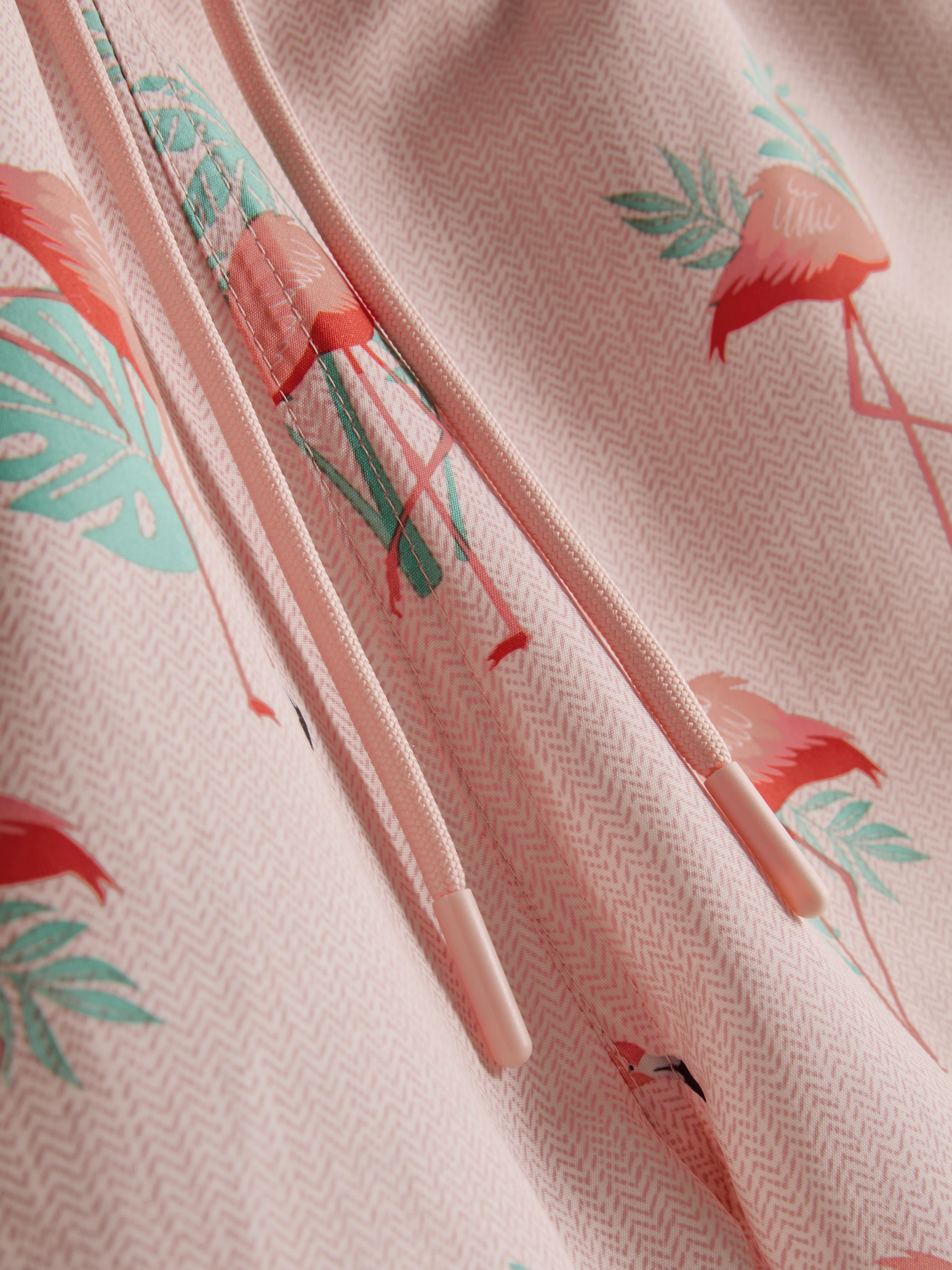 Textured Flamingo Swimming Shorts