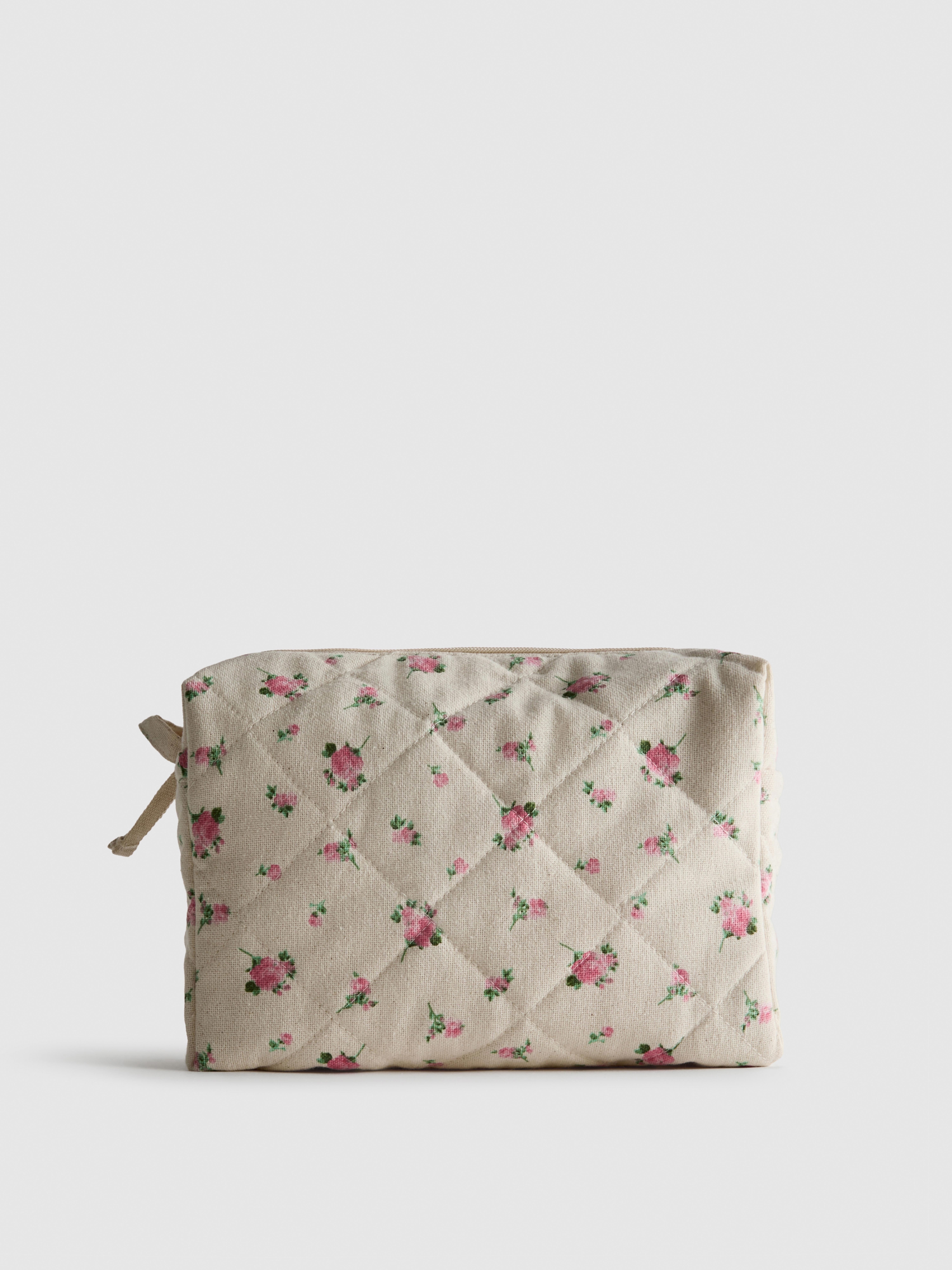 Nécessaire lona padrão floral