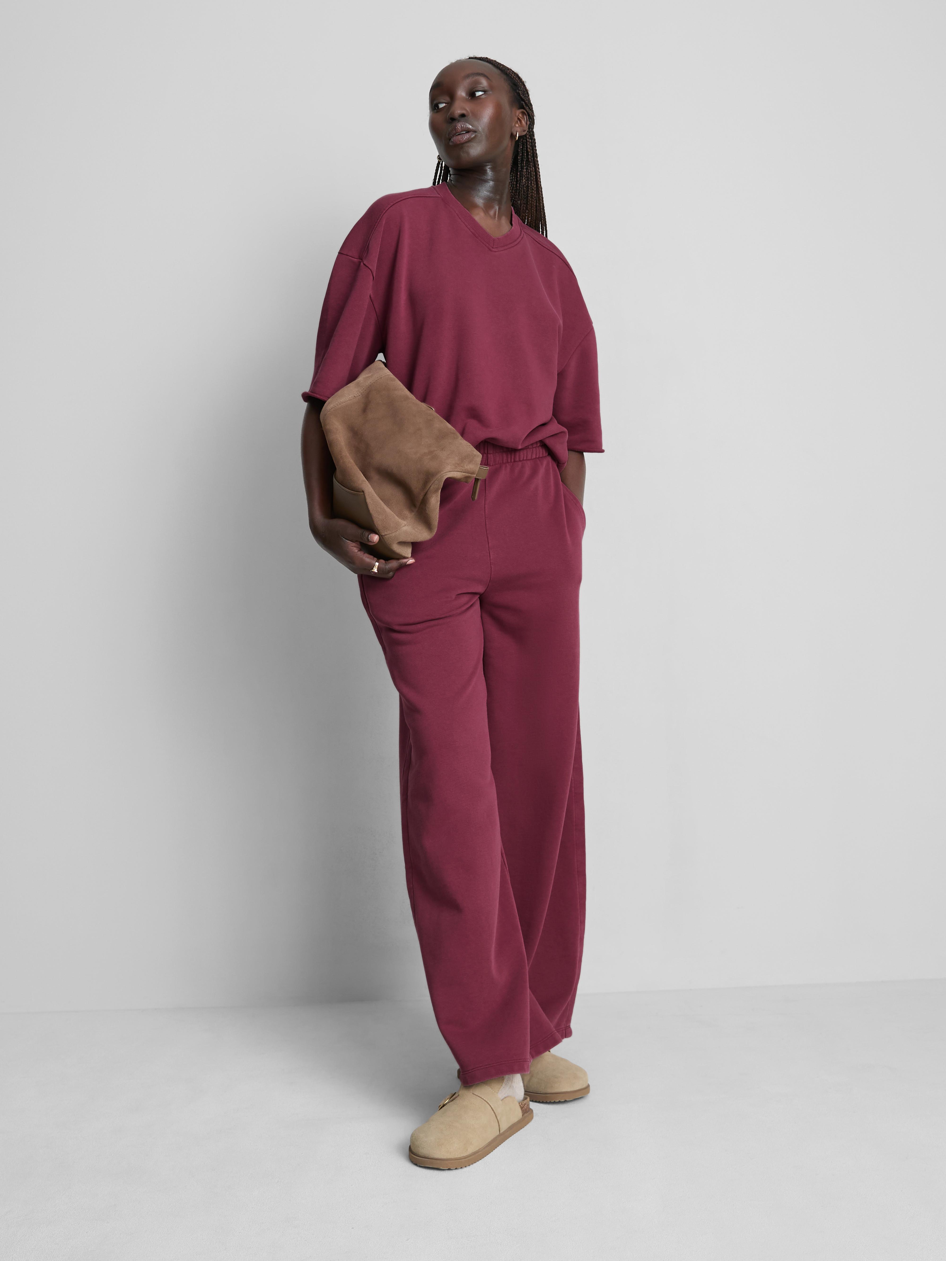 Seam Detail Wide Leg Joggers