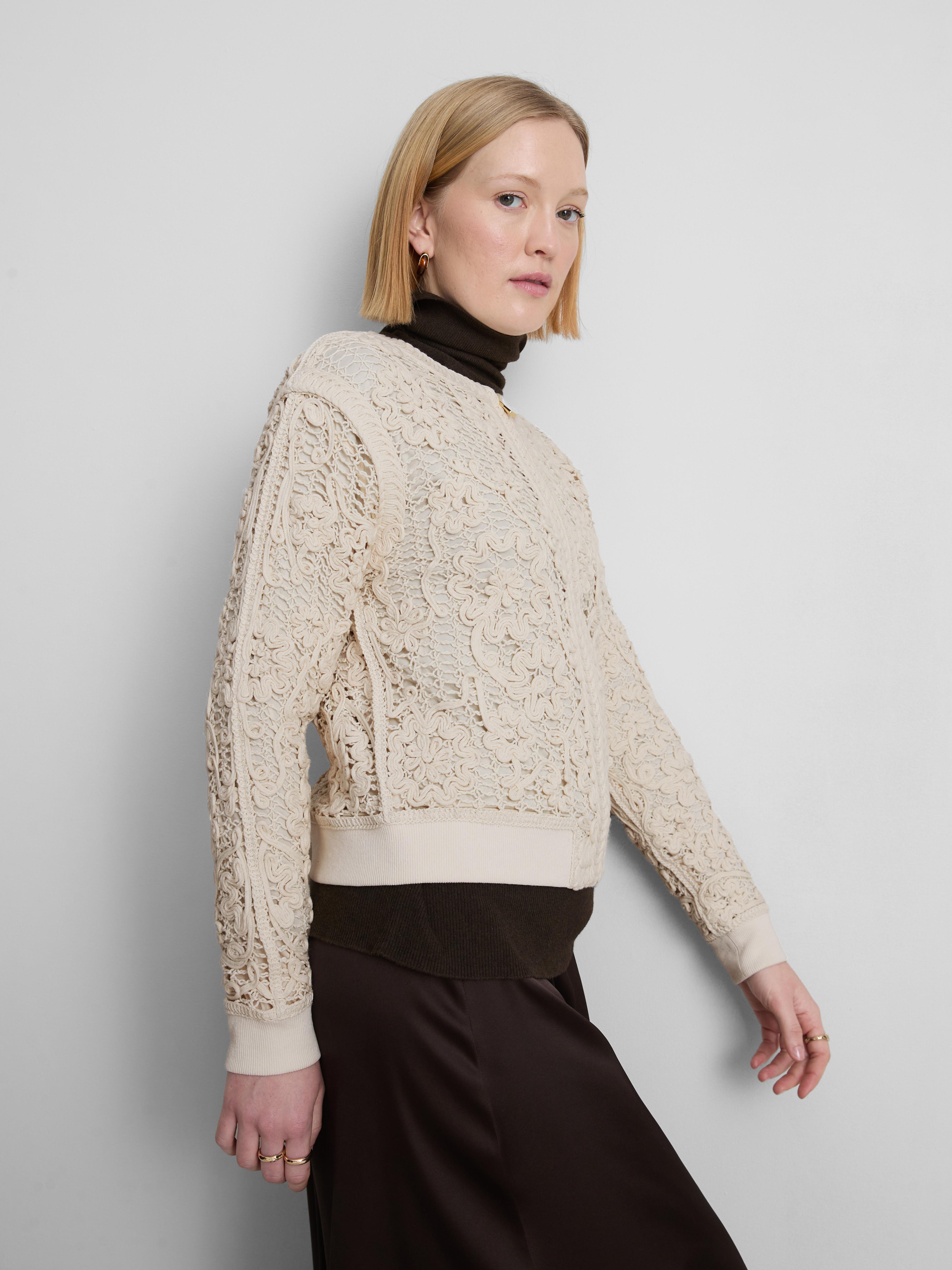Crochet Bomber Jacket