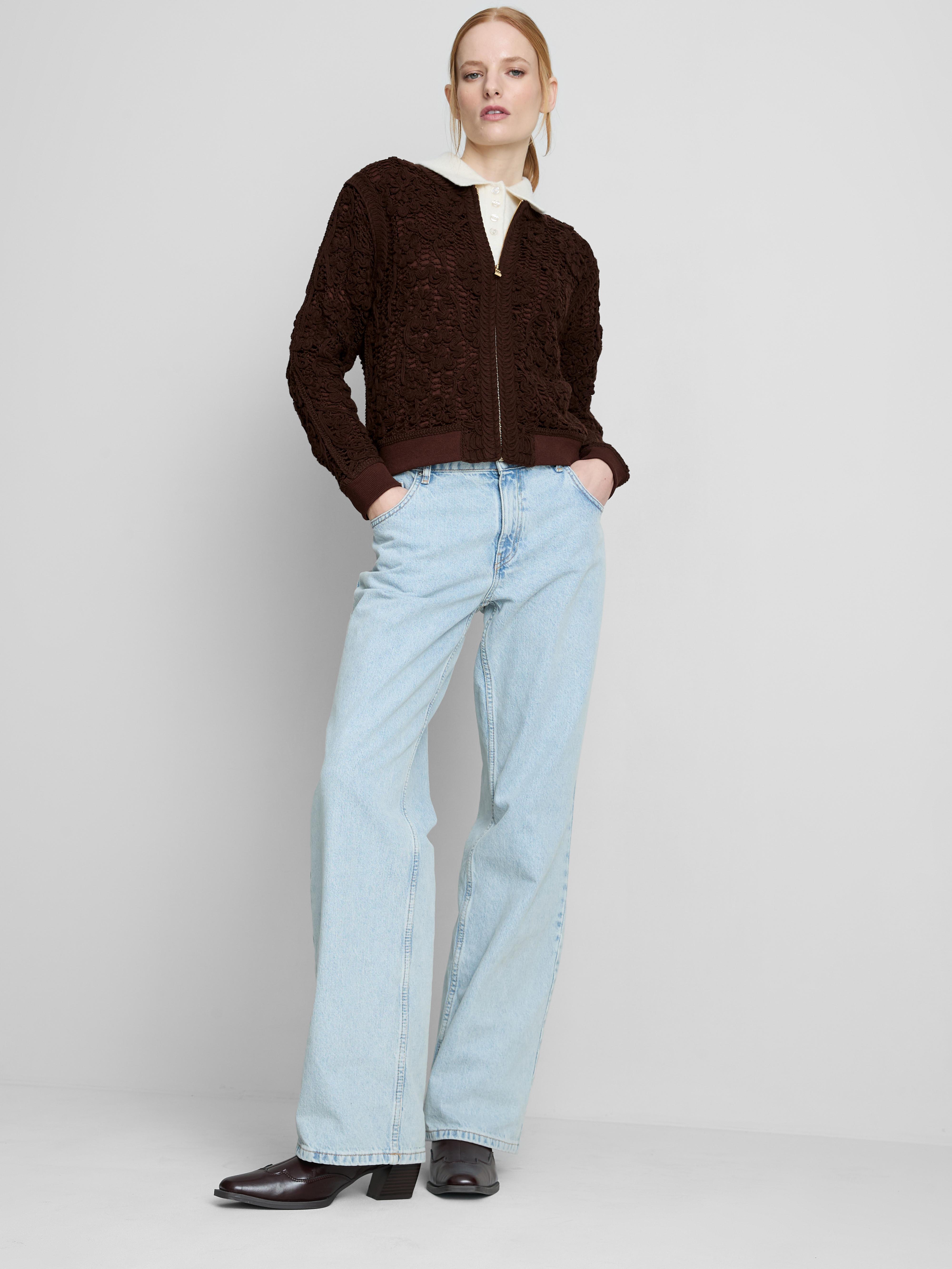 Crochet Bomber Jacket