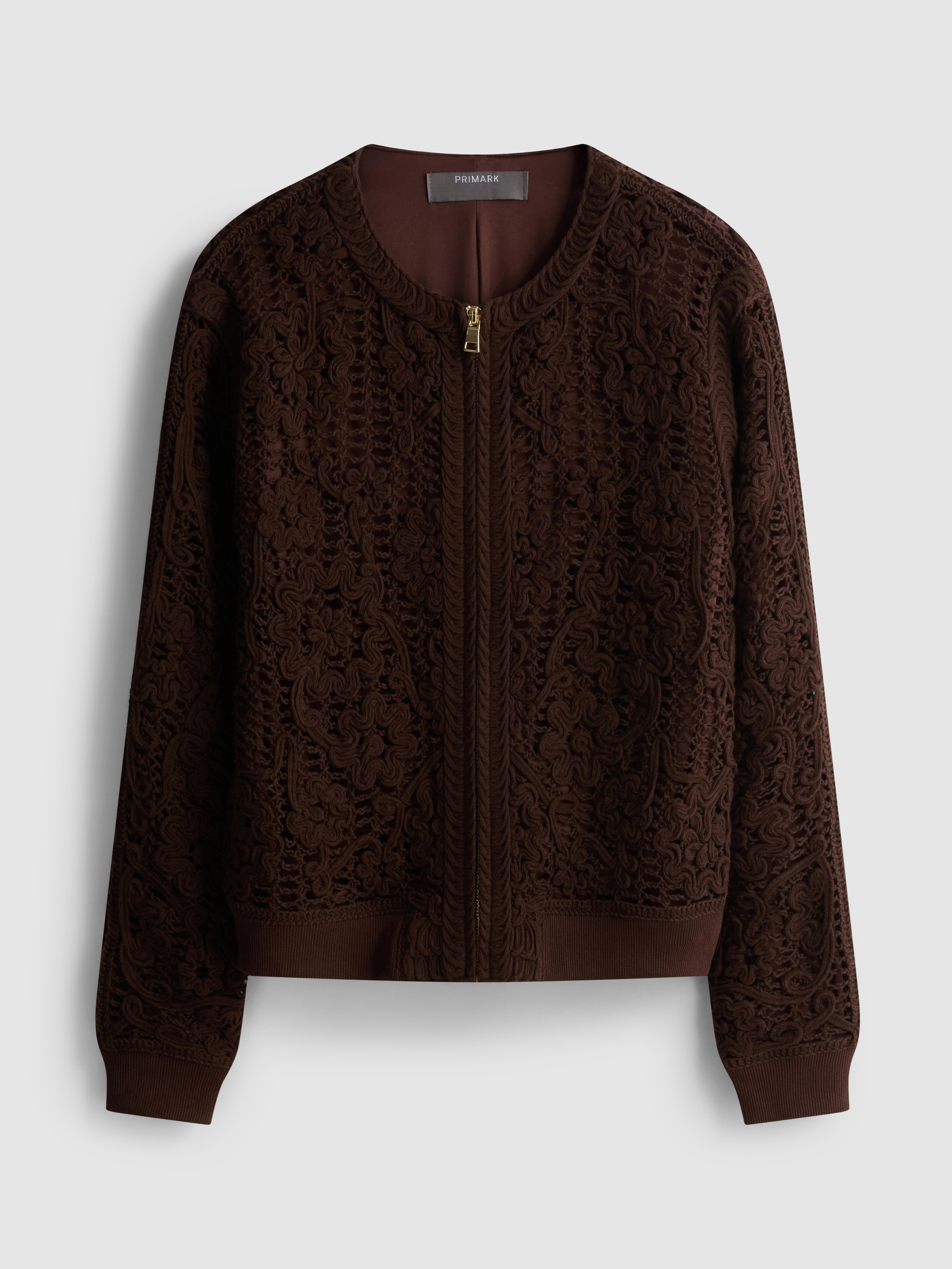 Crochet Bomber Jacket