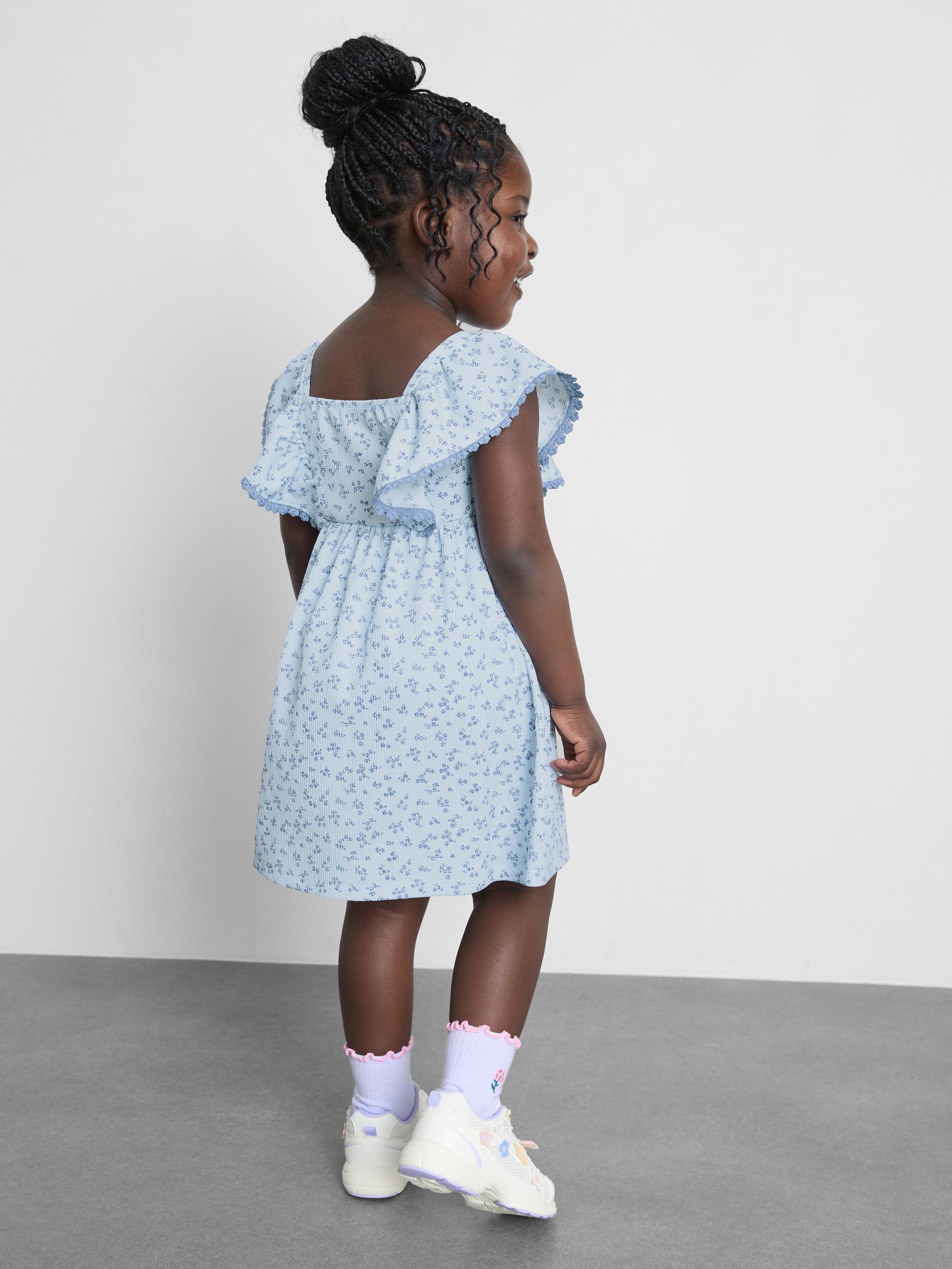 1.5-8yrs | Ditsy Floral Square Neck Smock Dress