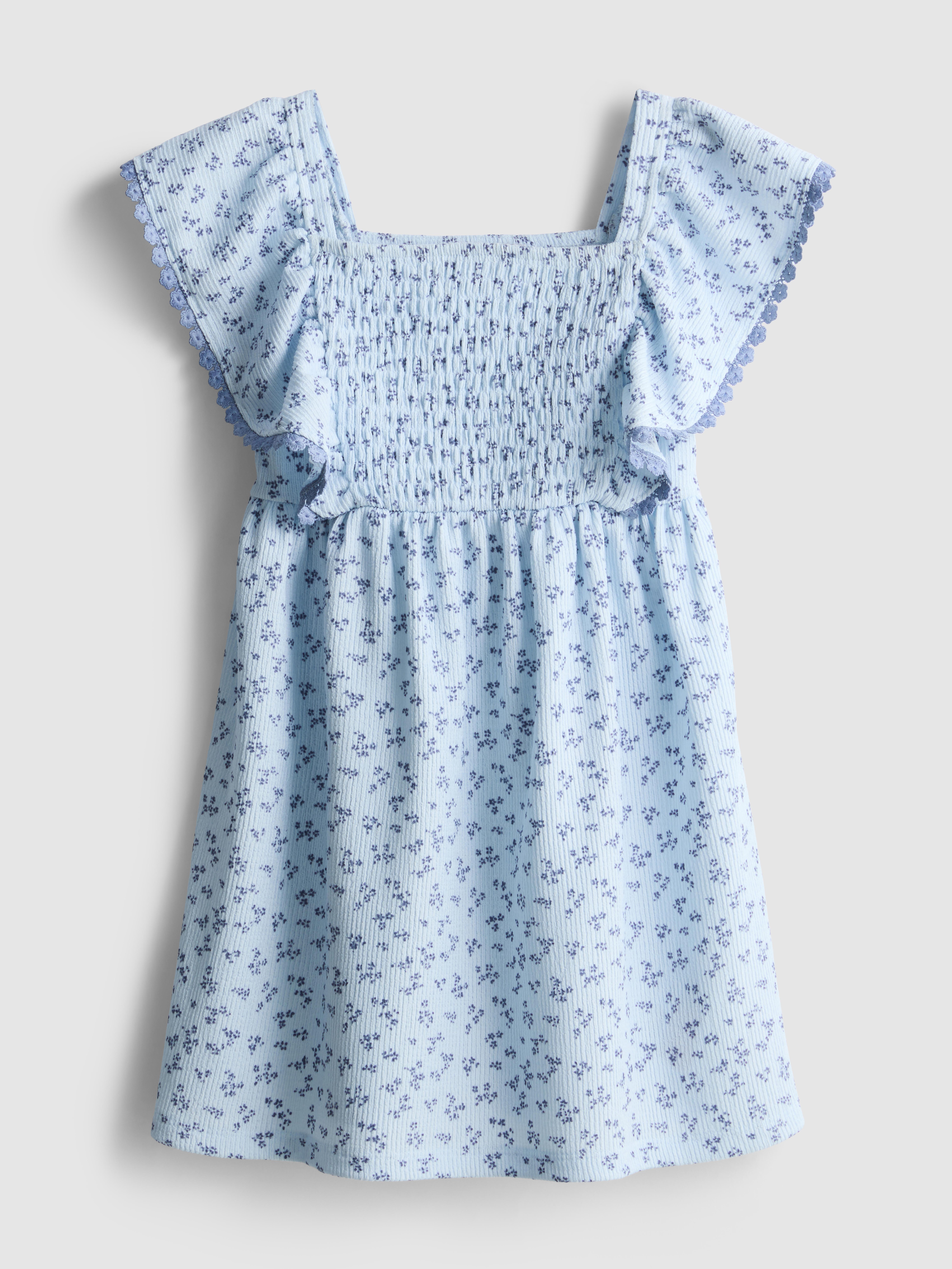1.5-8yrs | Ditsy Floral Square Neck Smock Dress