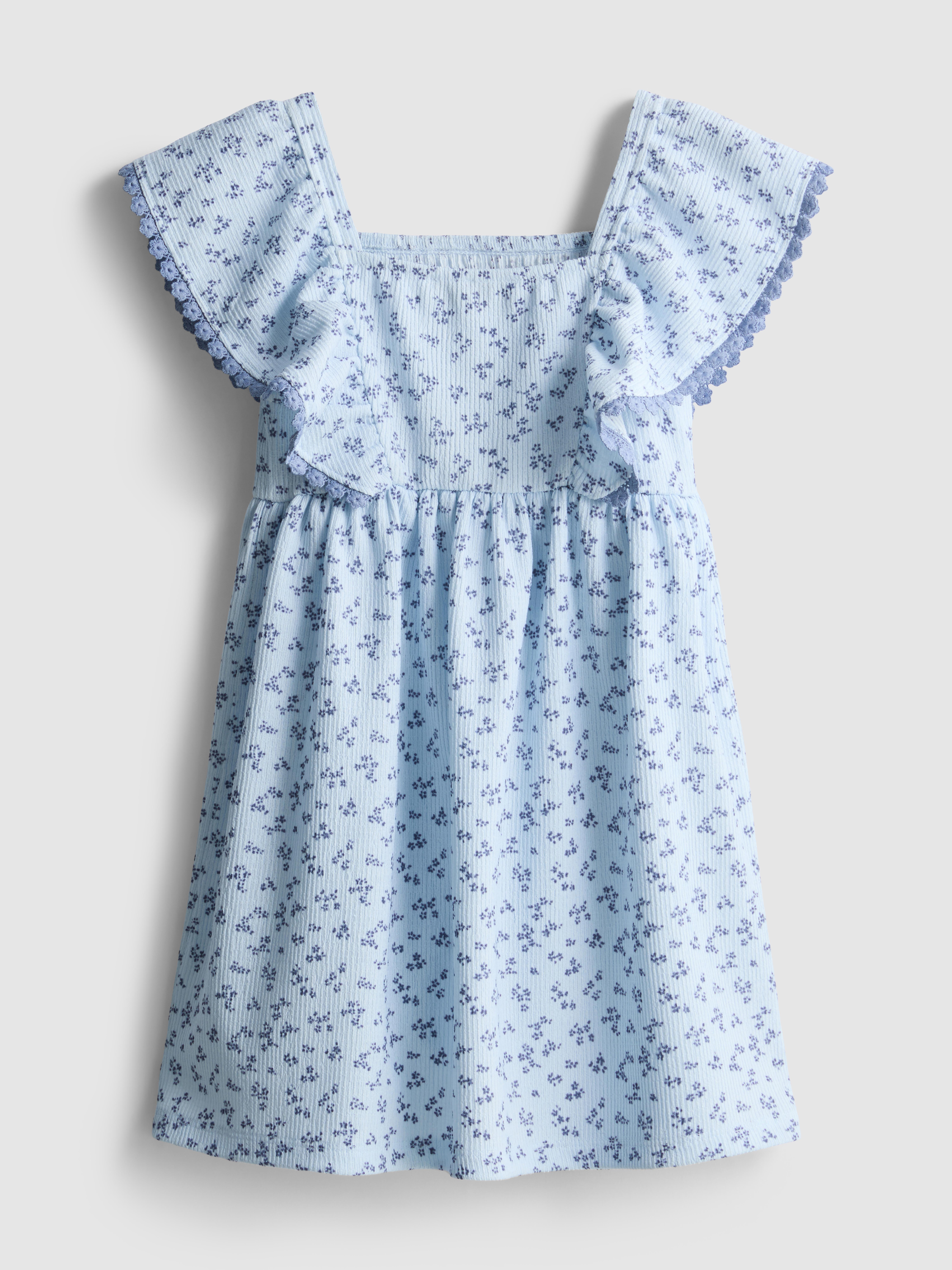1.5-8yrs | Ditsy Floral Square Neck Smock Dress