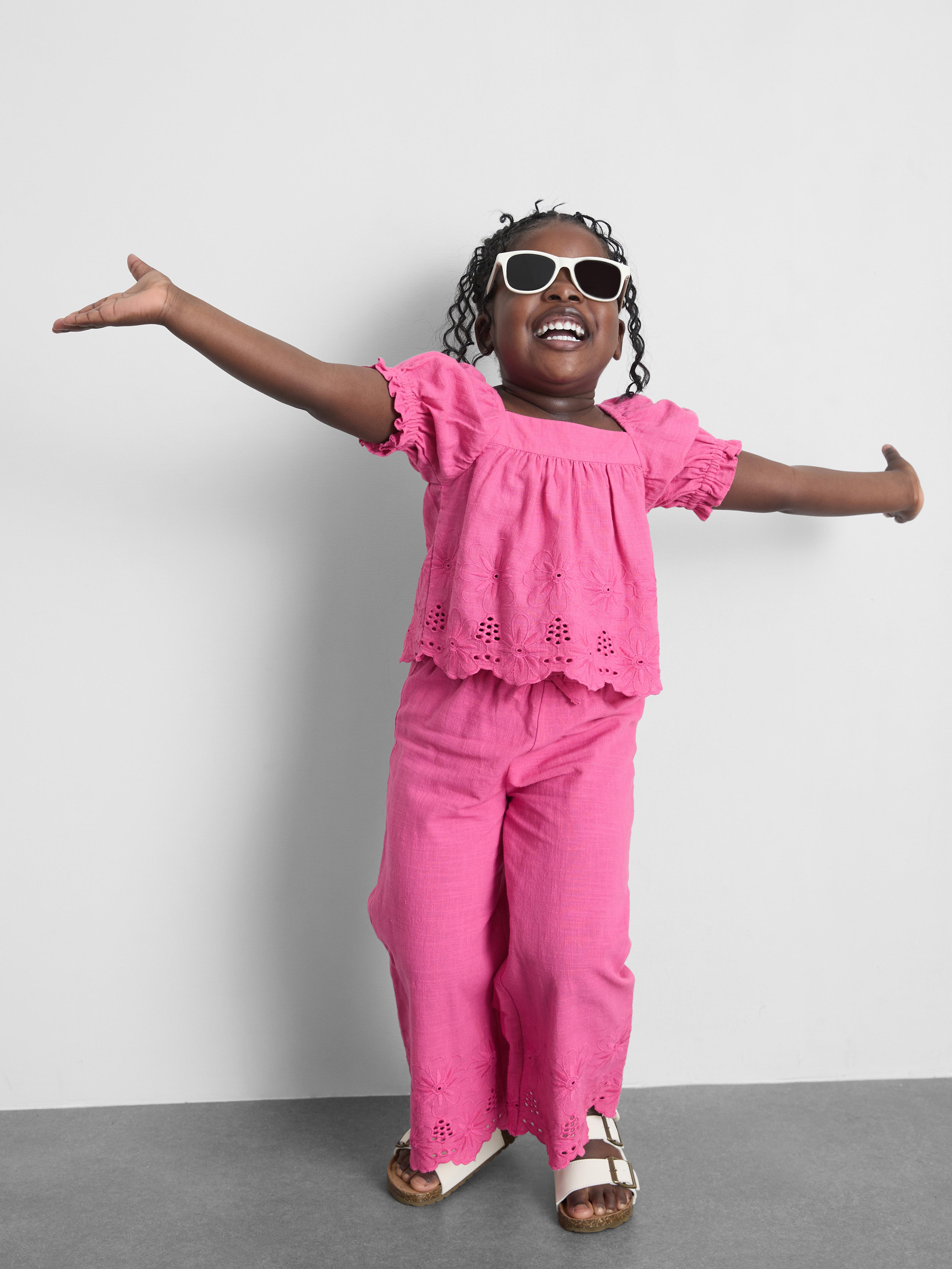 1.5-8yrs | Broderie Trousers