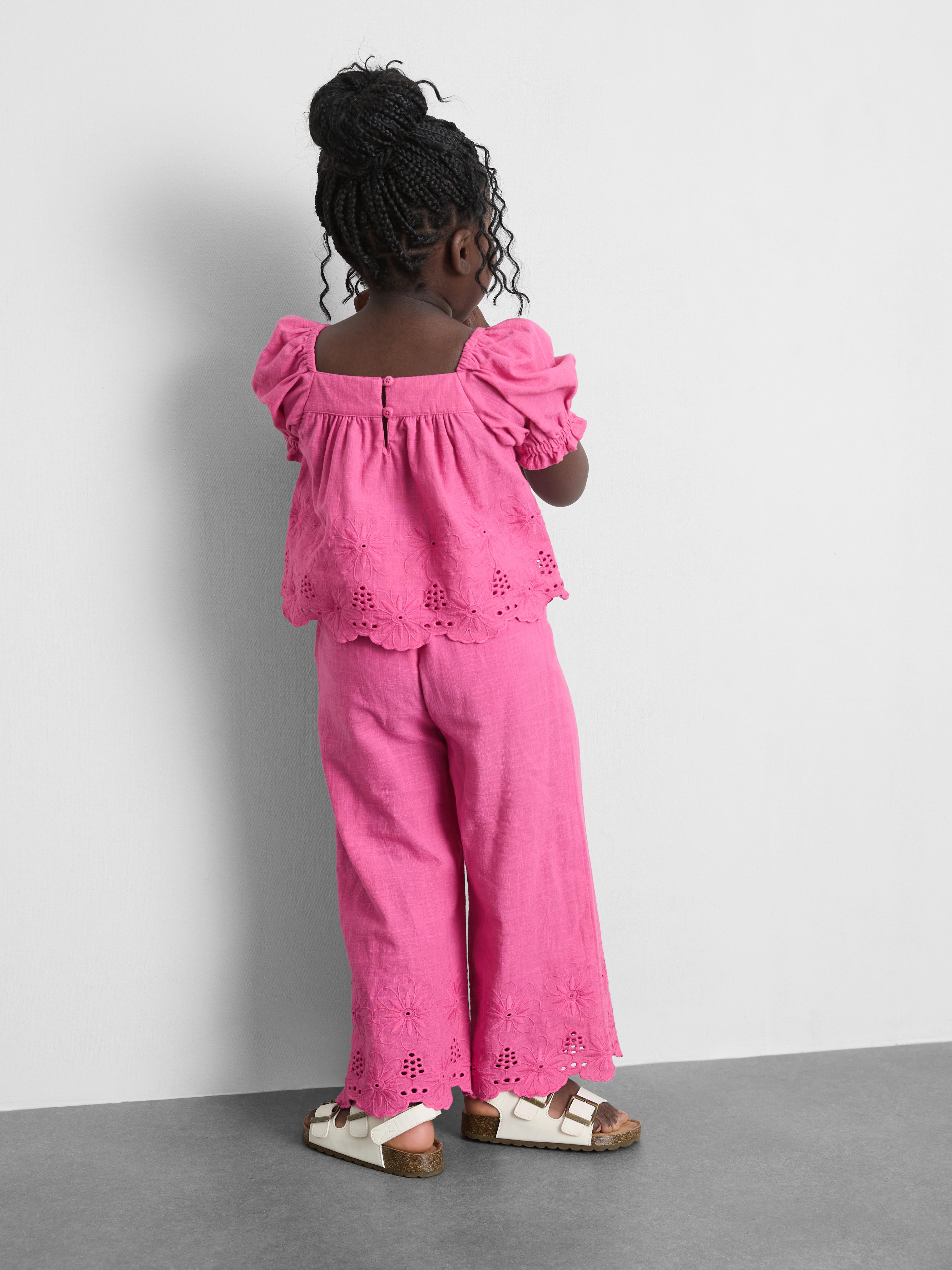 1.5-8yrs | Broderie Trousers