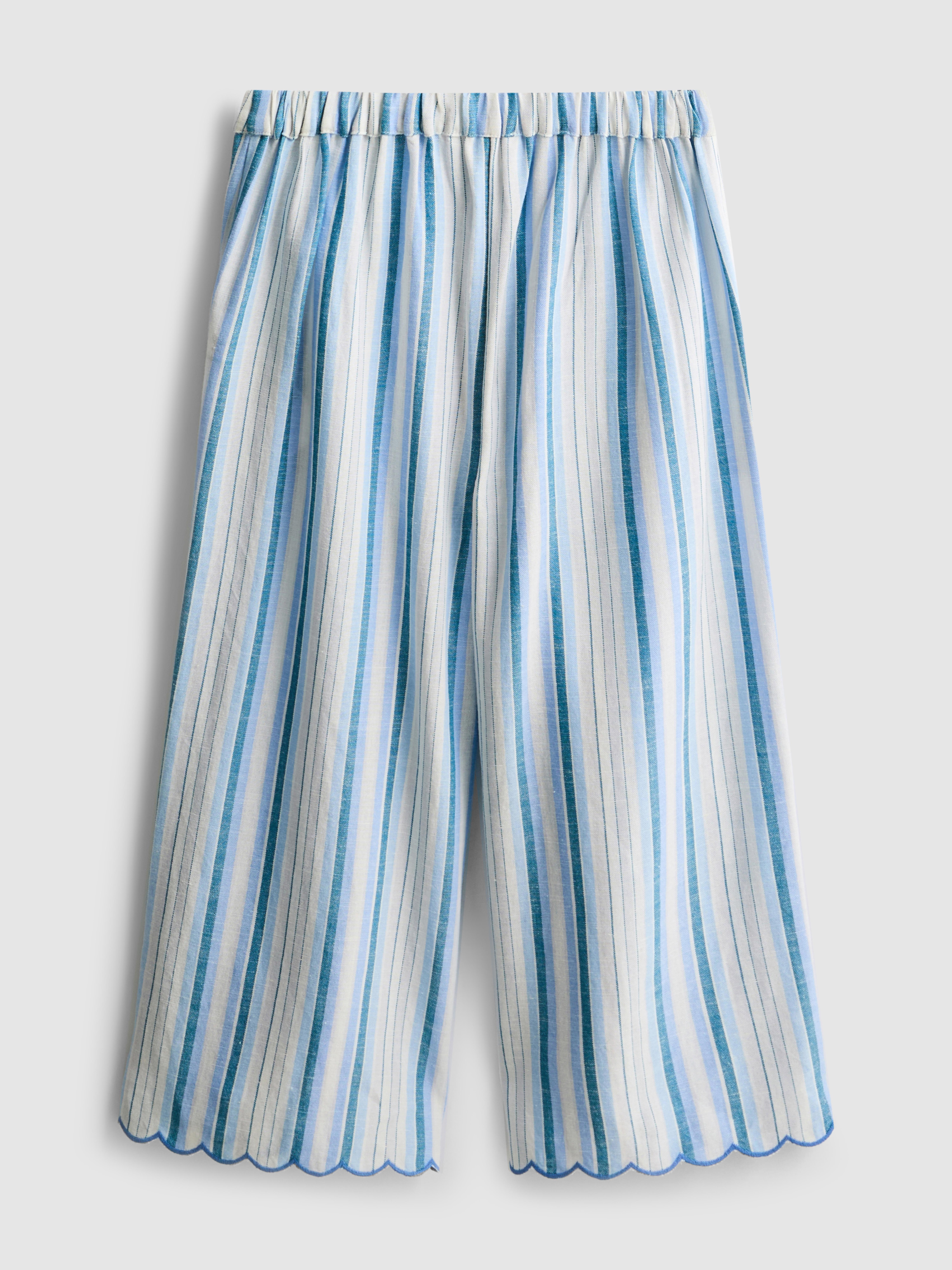 18 mois–8 ans | Pantalon rayé à finitions festonnées