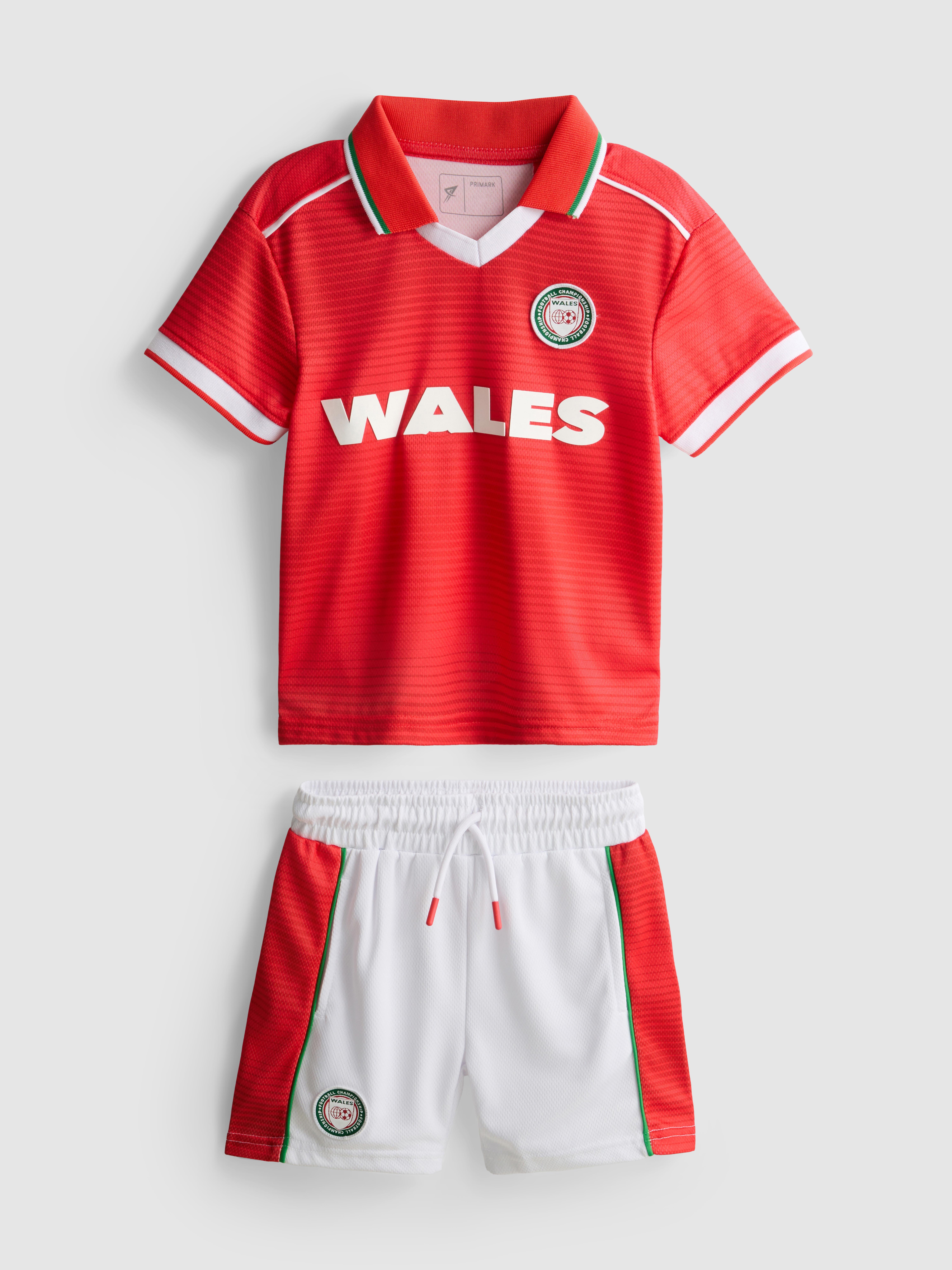 1.5-10yrs | Wales Football T-Shirt and Shorts Set