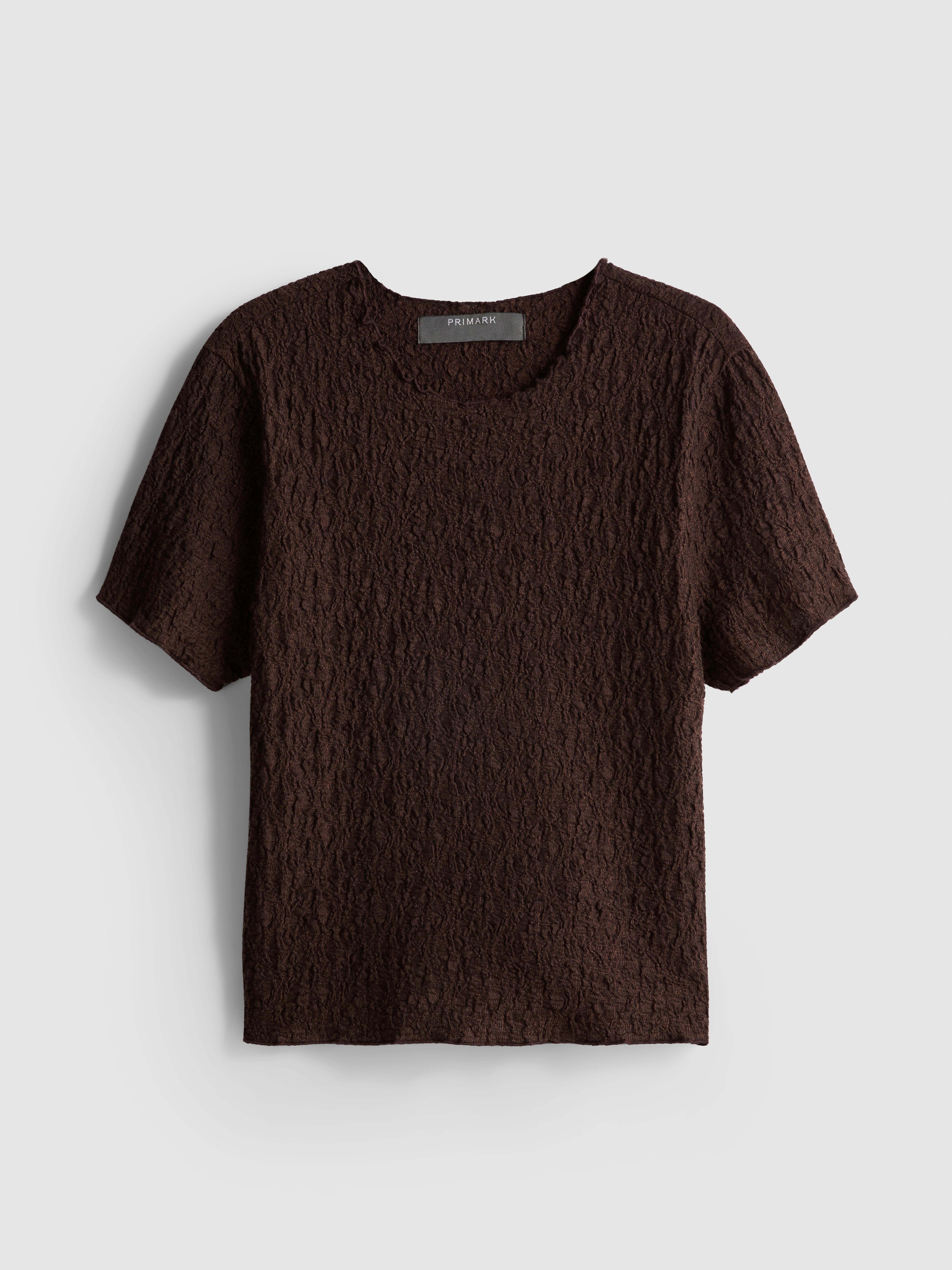 Short-Sleeve Crinkle Top