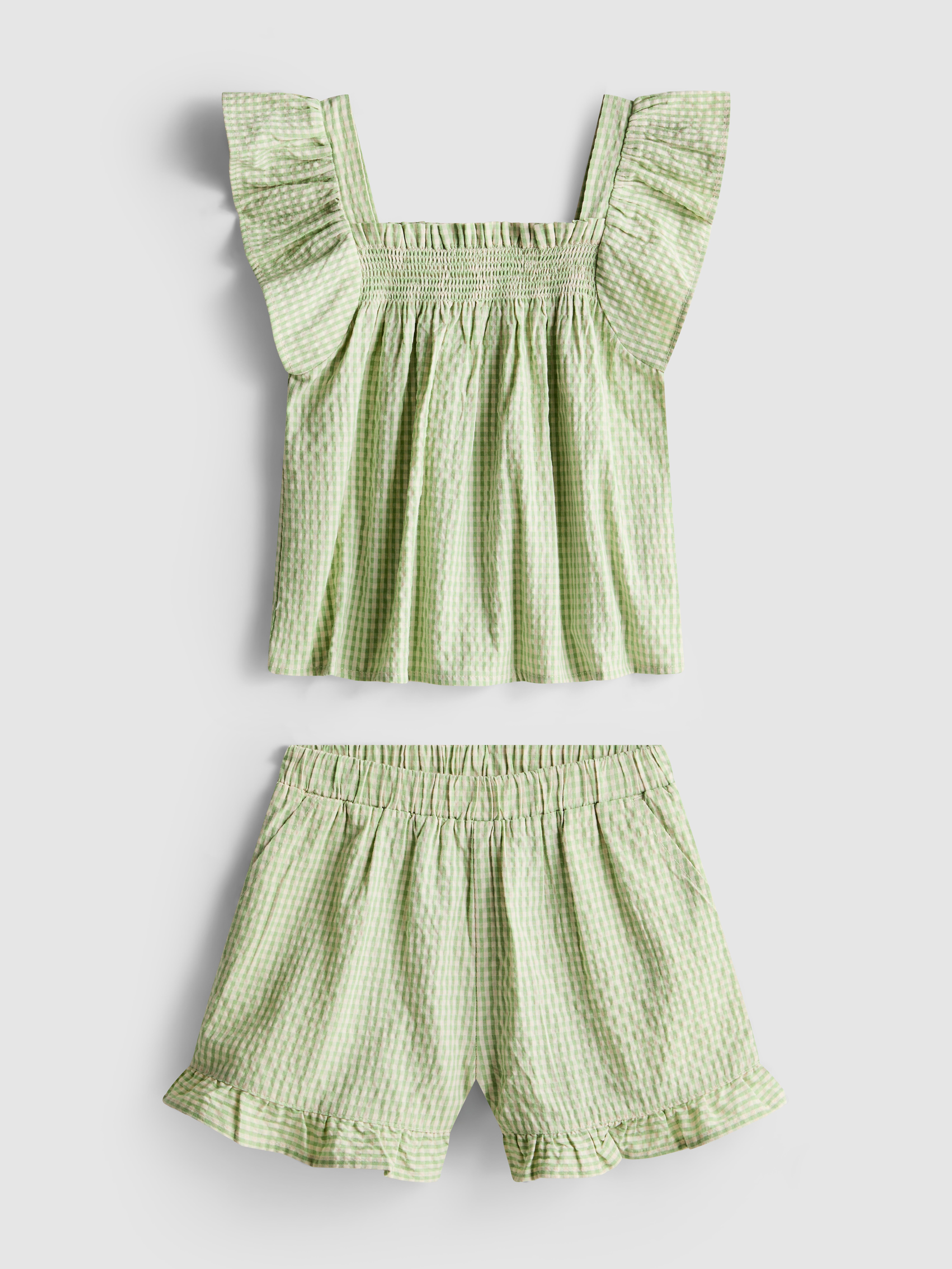 1.5-12yrs | Stacey Solomon Gingham Blouse and Shorts Set