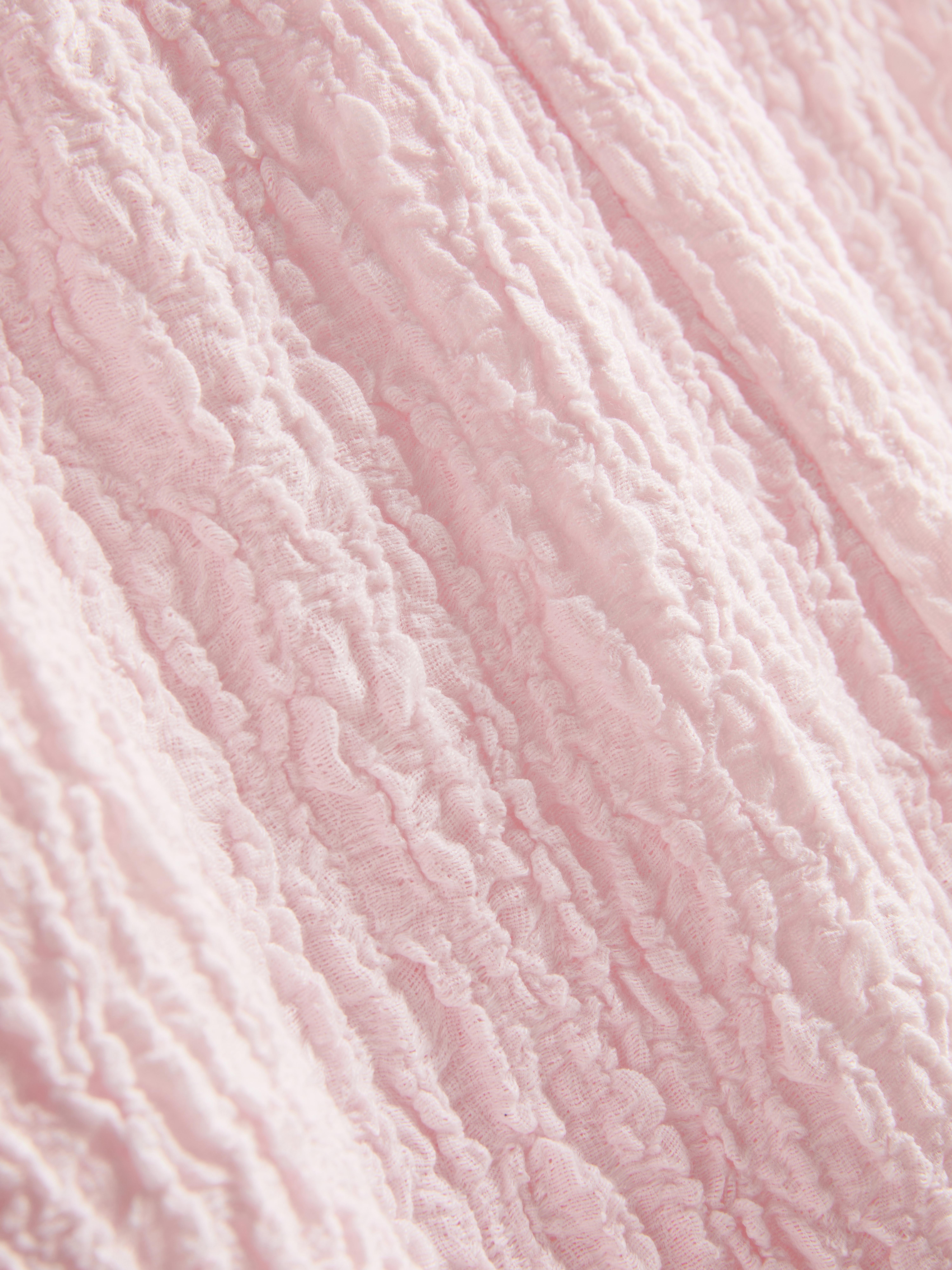 Crinkle Straight-Leg Drawstring Pants