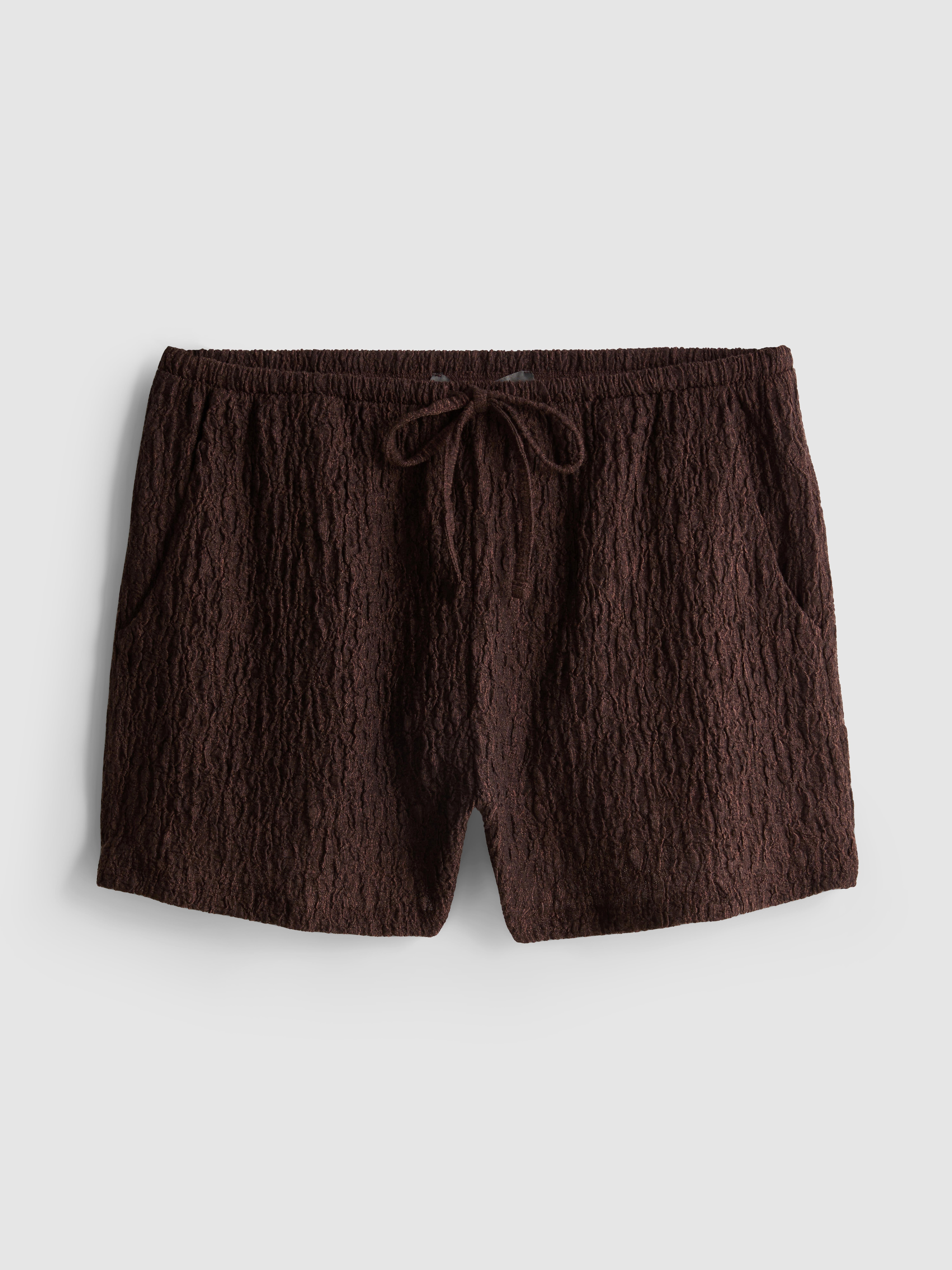 Drawstring Crinkle Shorts