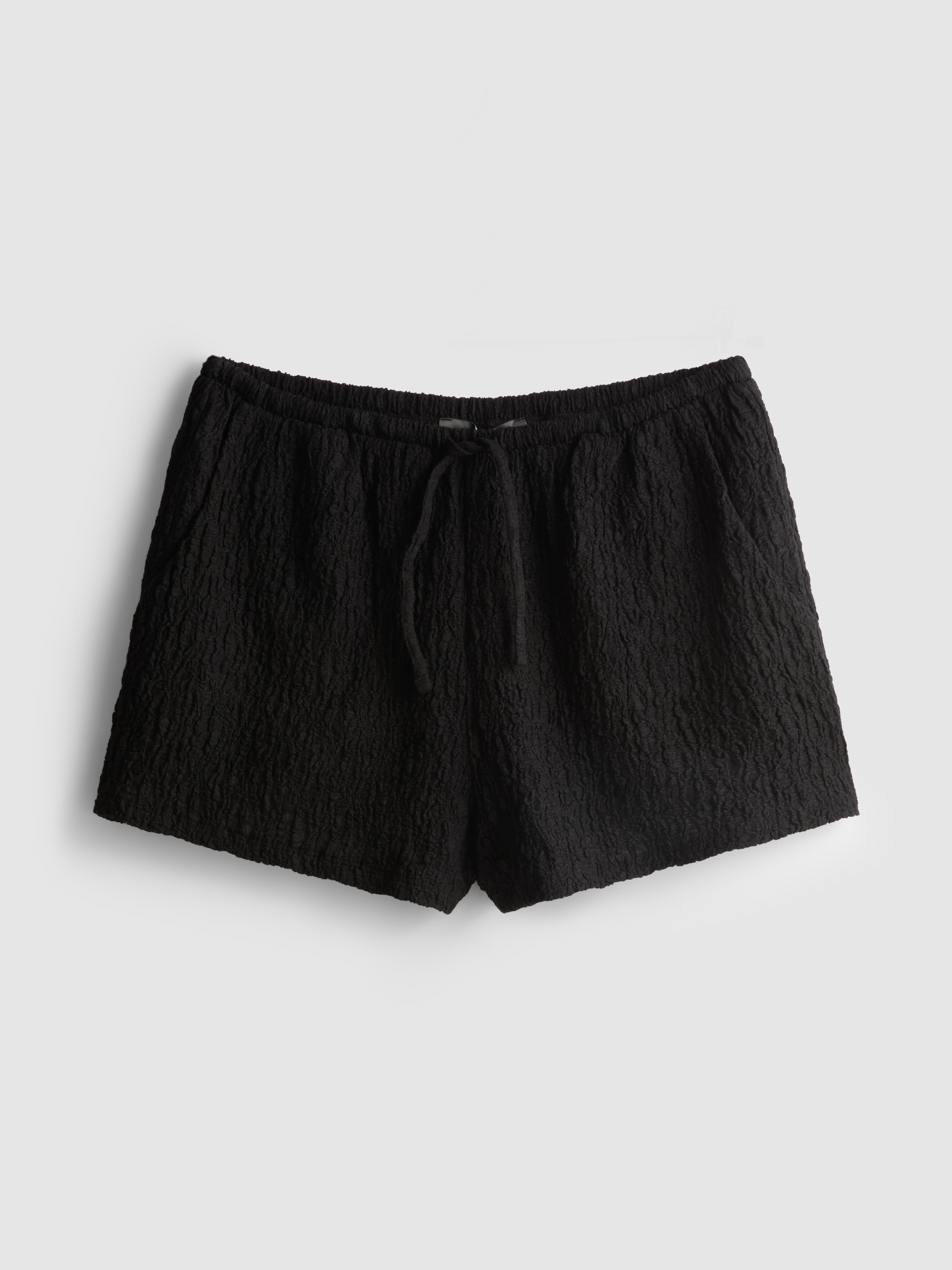 Gerimpelde short met trekkoord