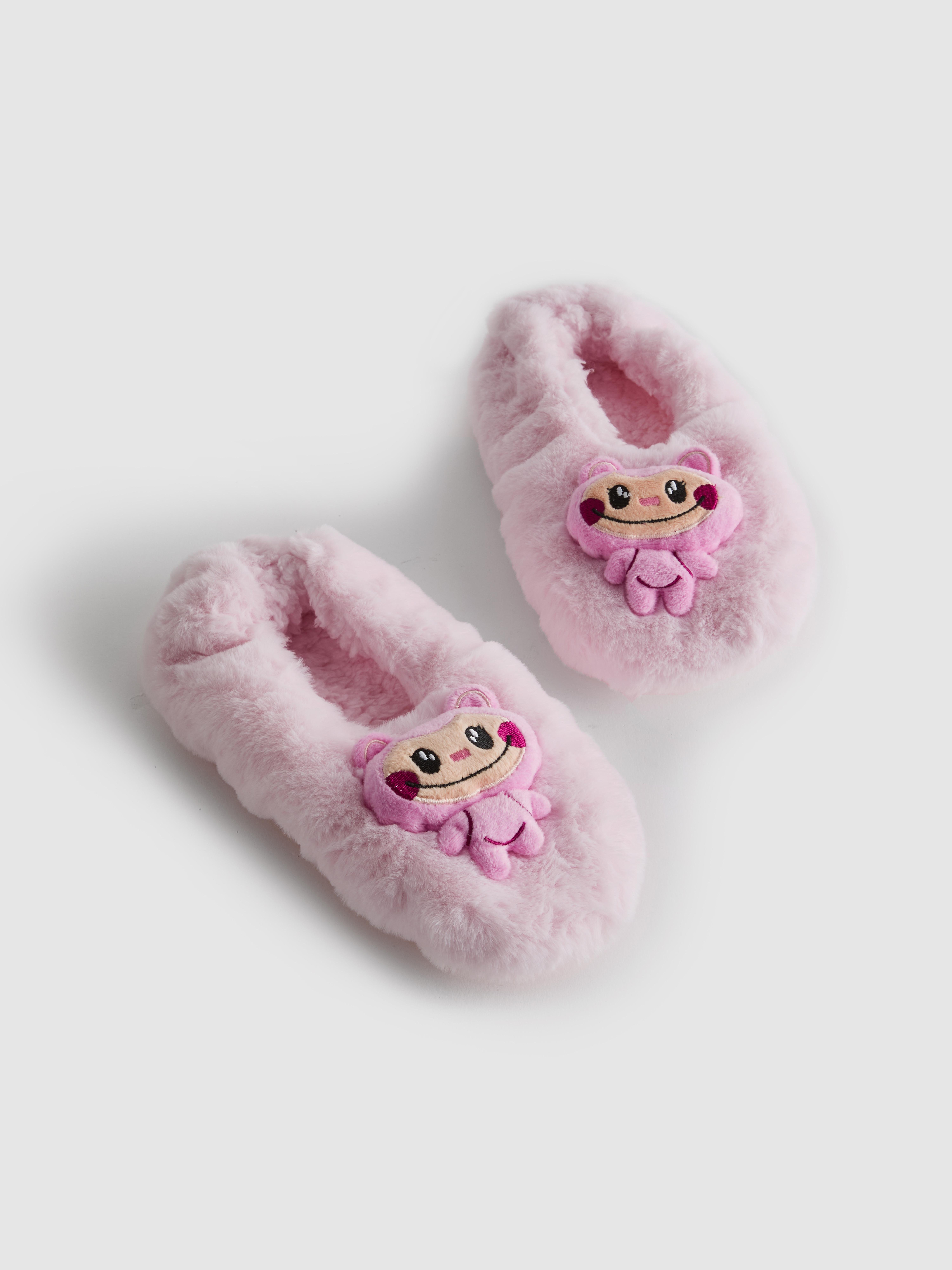 1pk Faux Fur Monster Slipper Socks