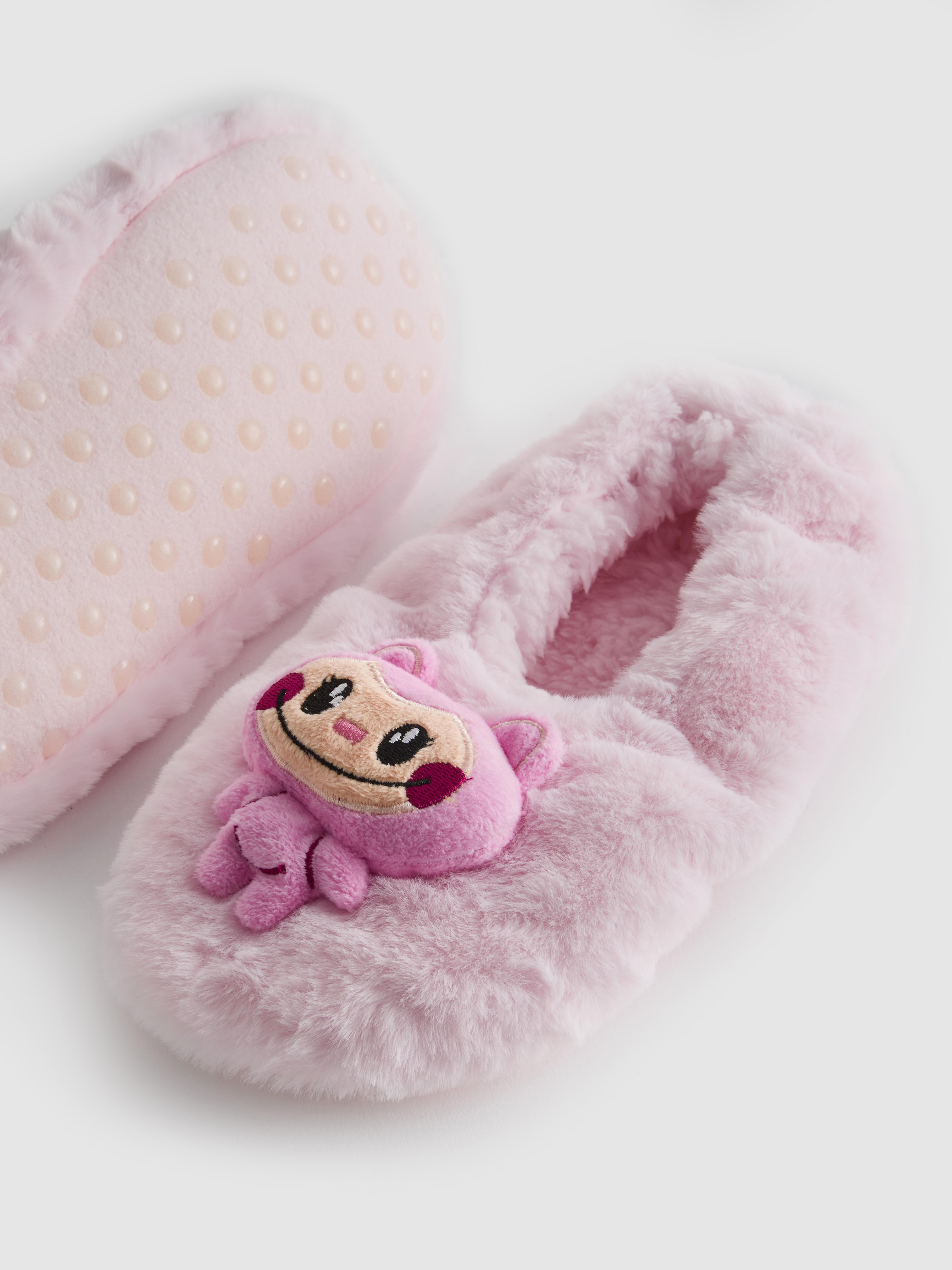 1pk Faux Fur Monster Slipper Socks