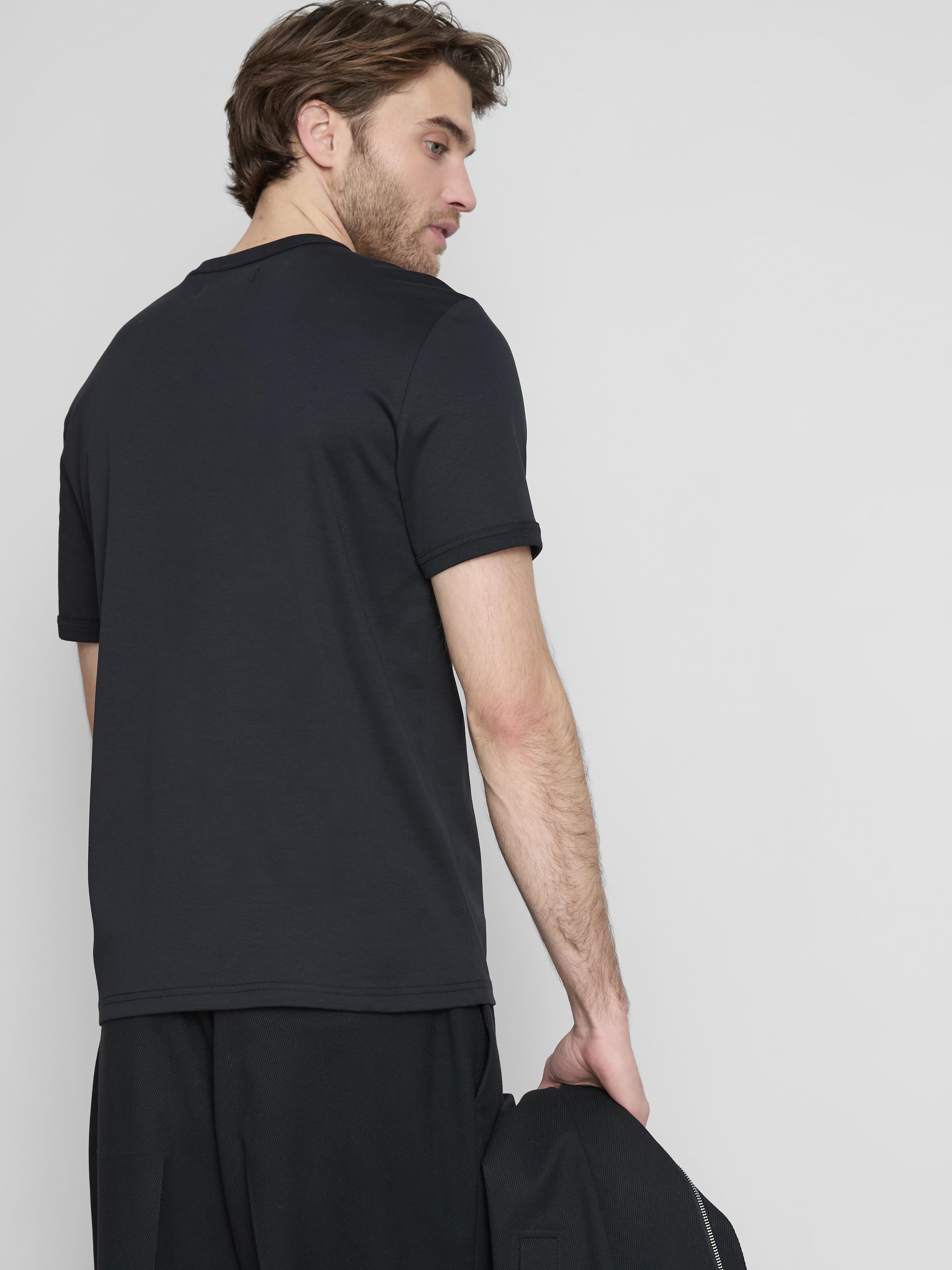 Men's Black Slim Fit Short-Sleeve T-Shirt