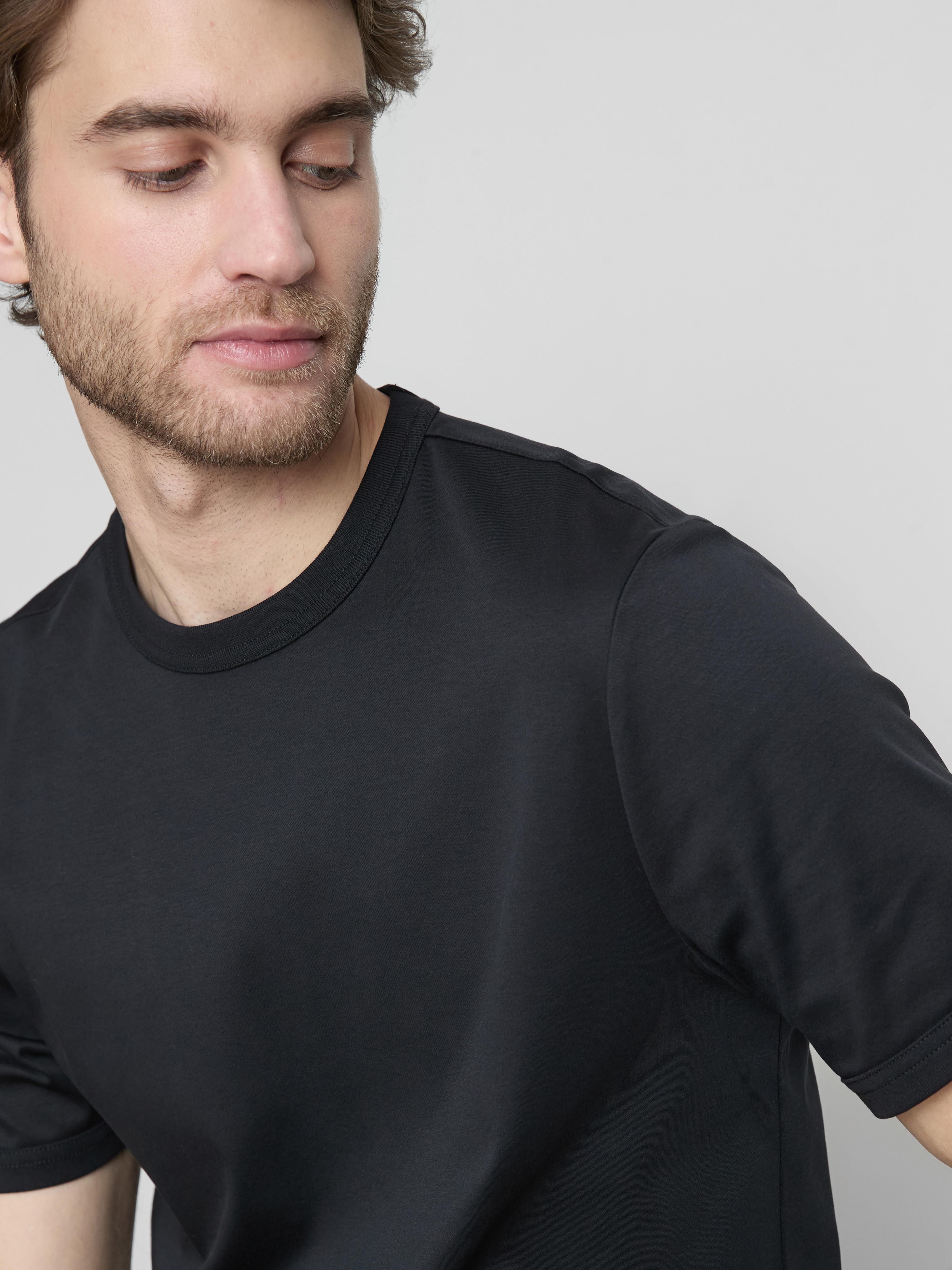 Men's Black Slim Fit Short-Sleeve T-Shirt