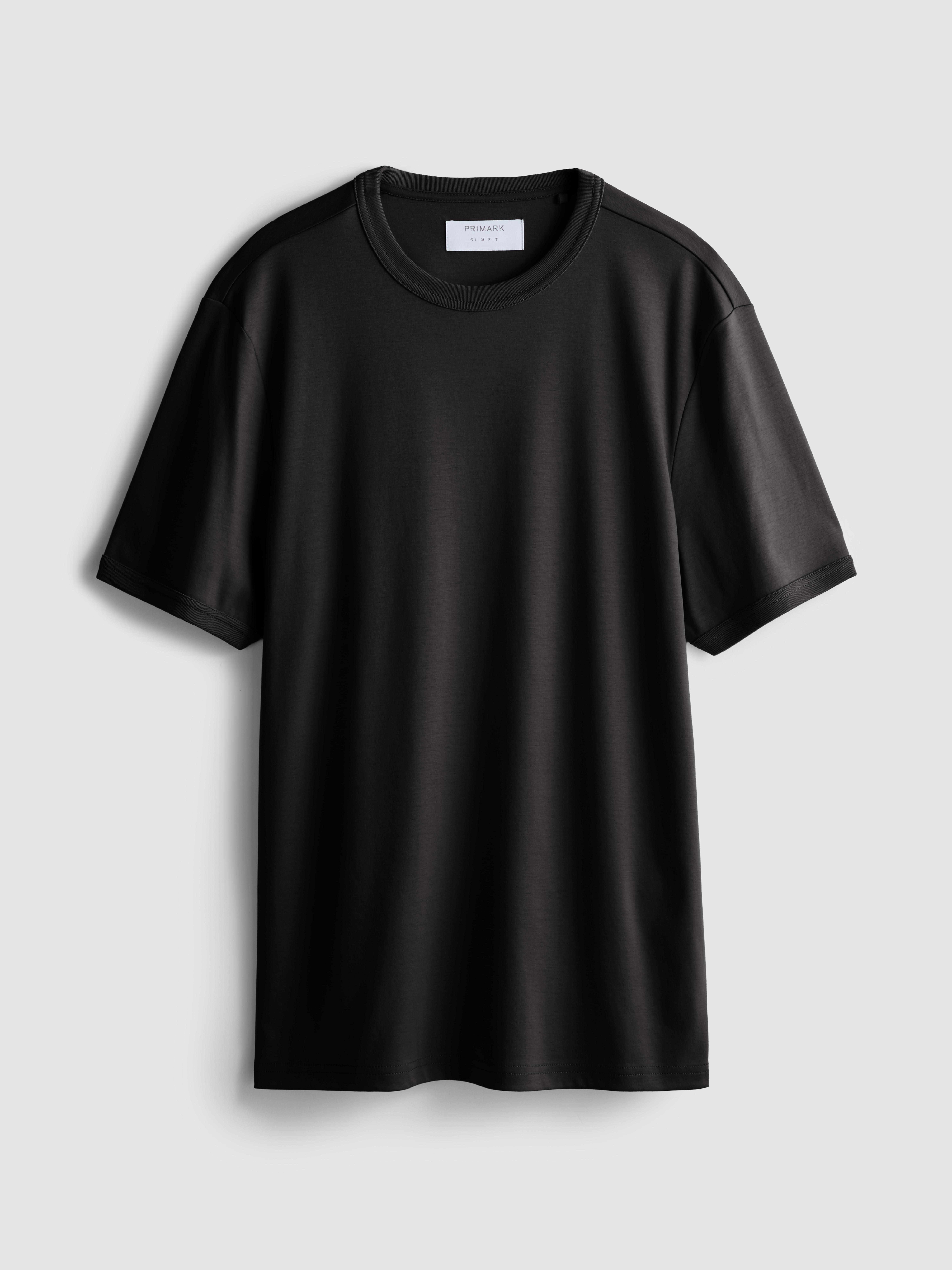 Men's Black Slim Fit Short-Sleeve T-Shirt