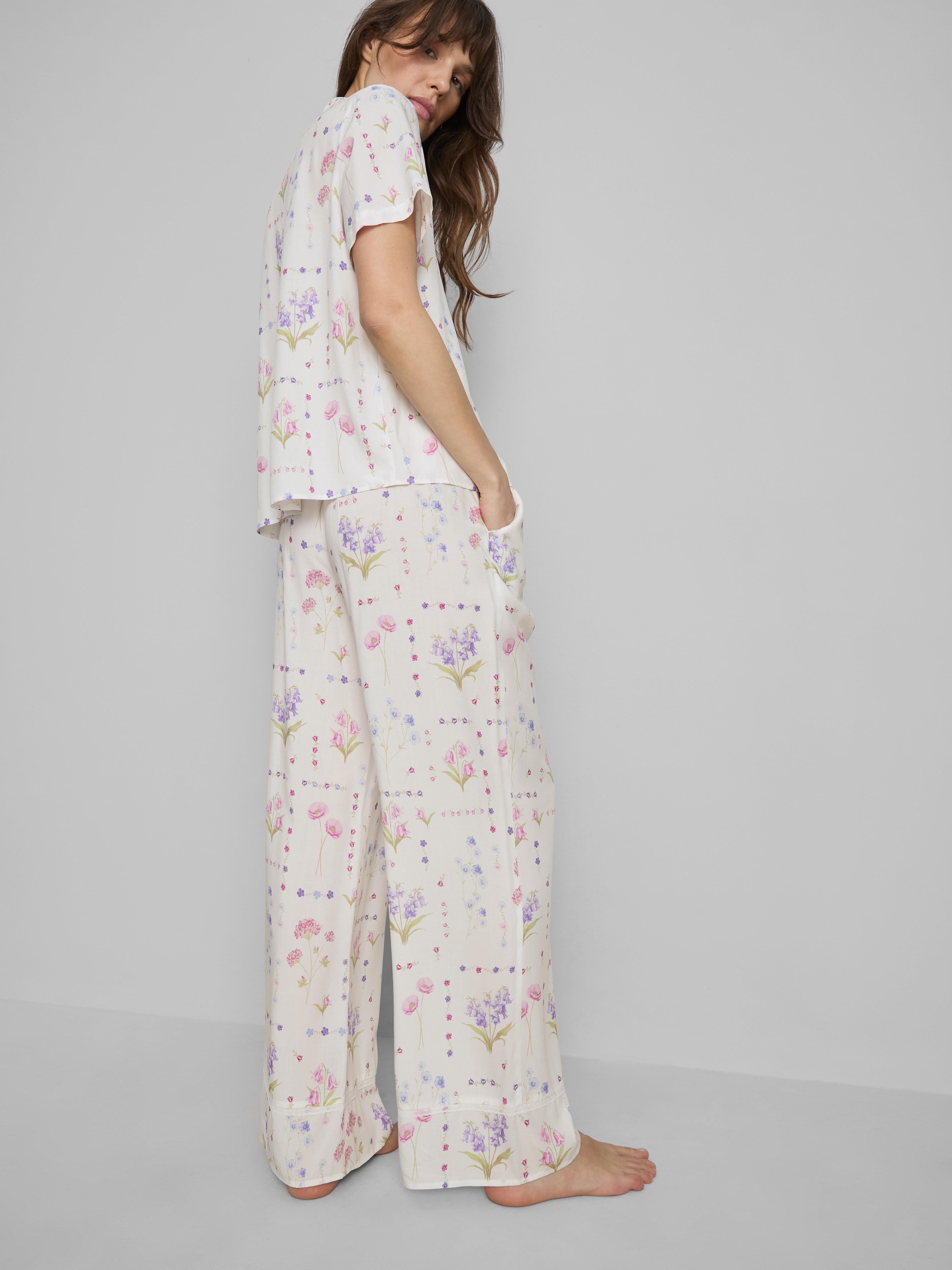 Floral Wide Leg Pajama Bottoms