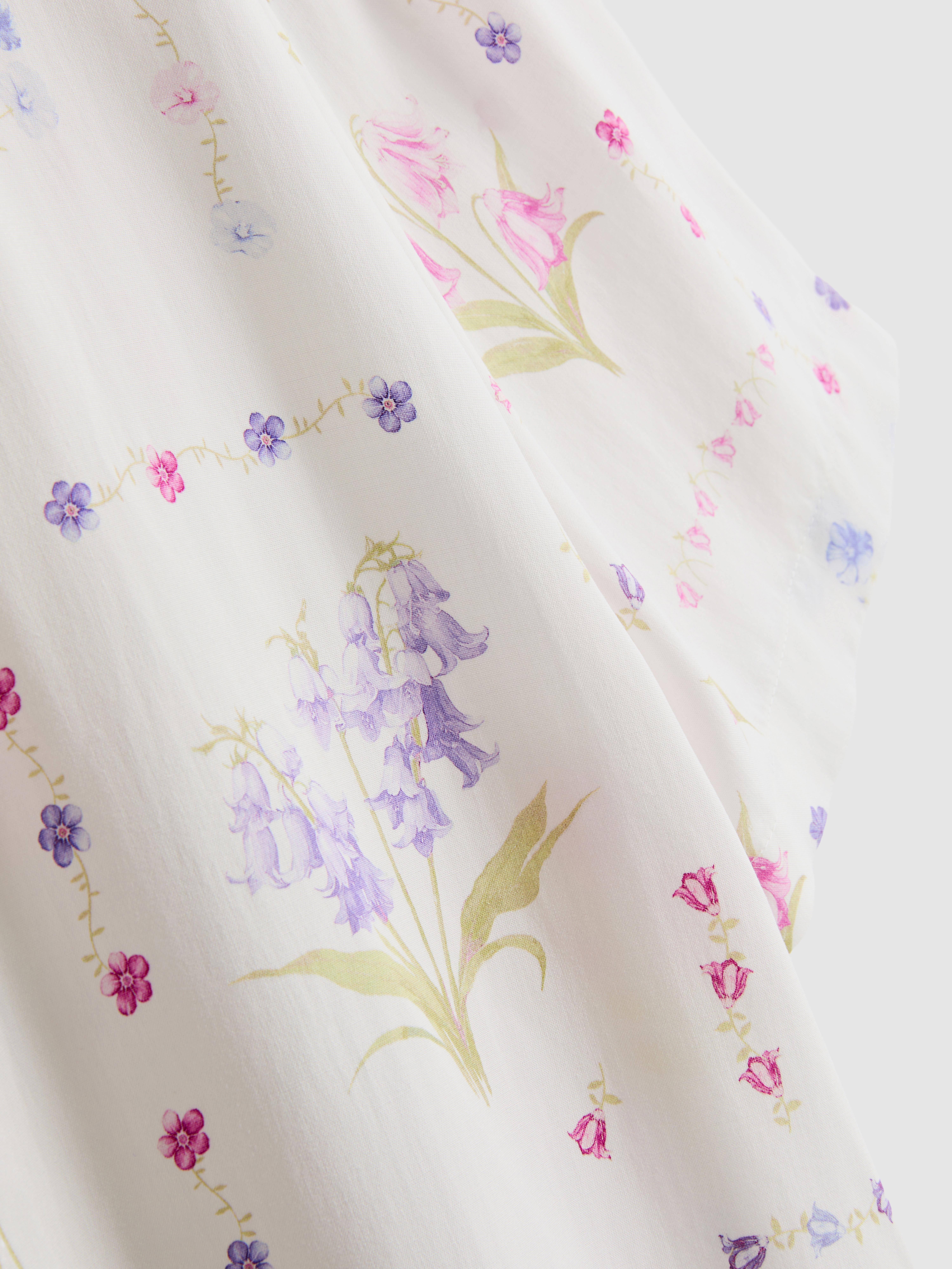 Floral Short-Sleeve Pajama Shirt
