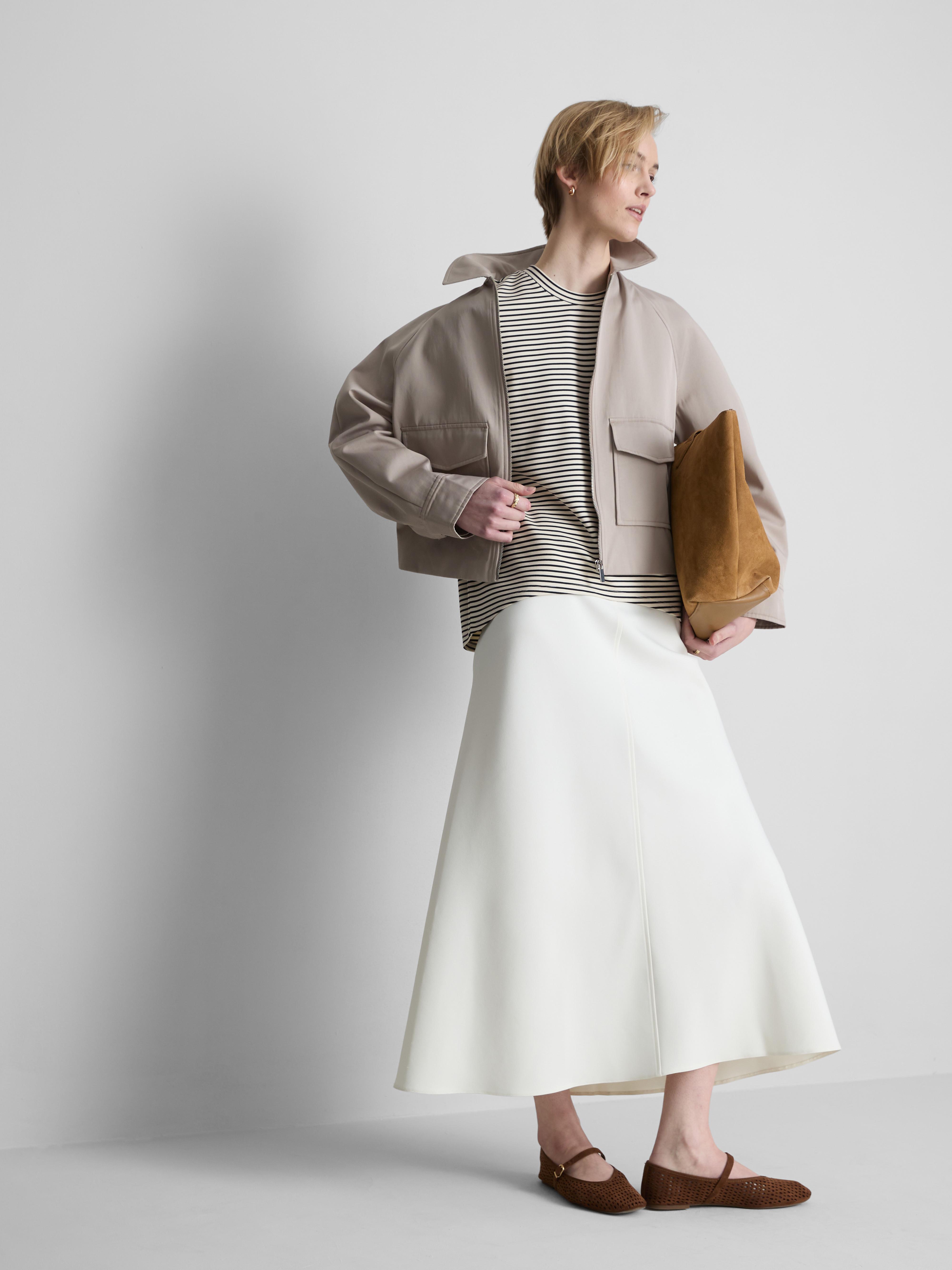 Črtasta majica z okroglim izrezom The Edit