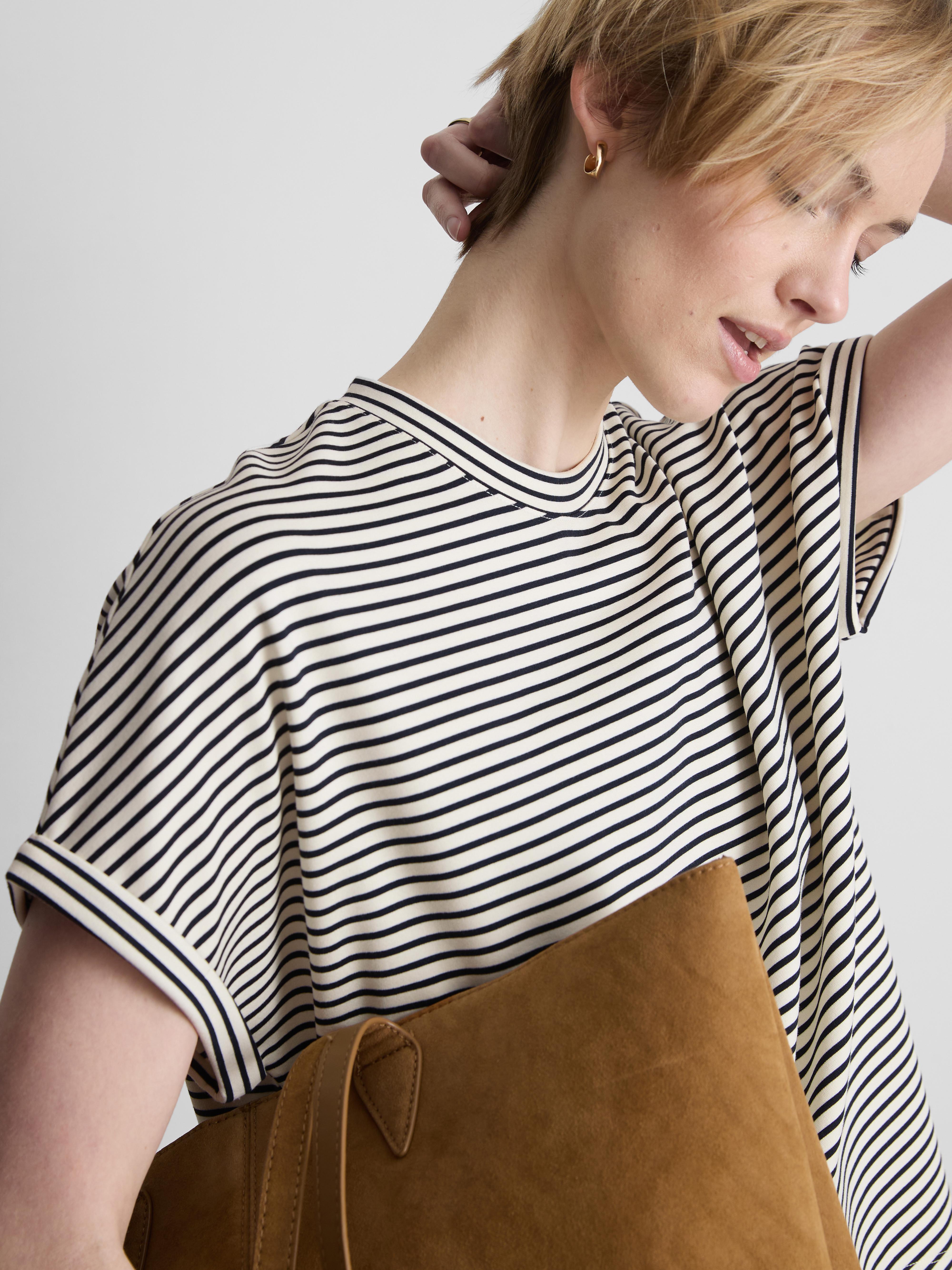 The Edit Striped Crewneck Tee