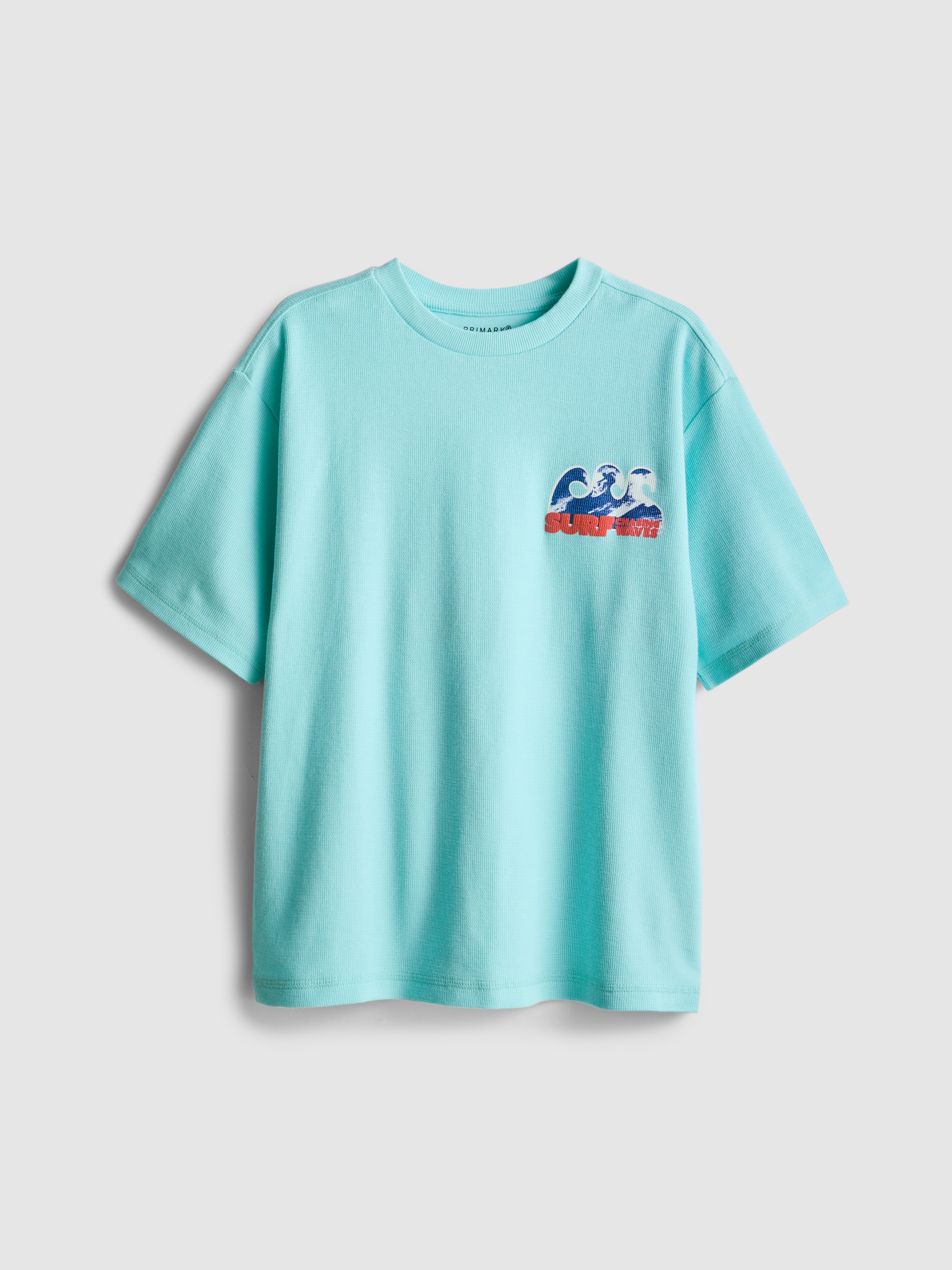 7-15yrs | Textured Surf Graphic T-Shirt
