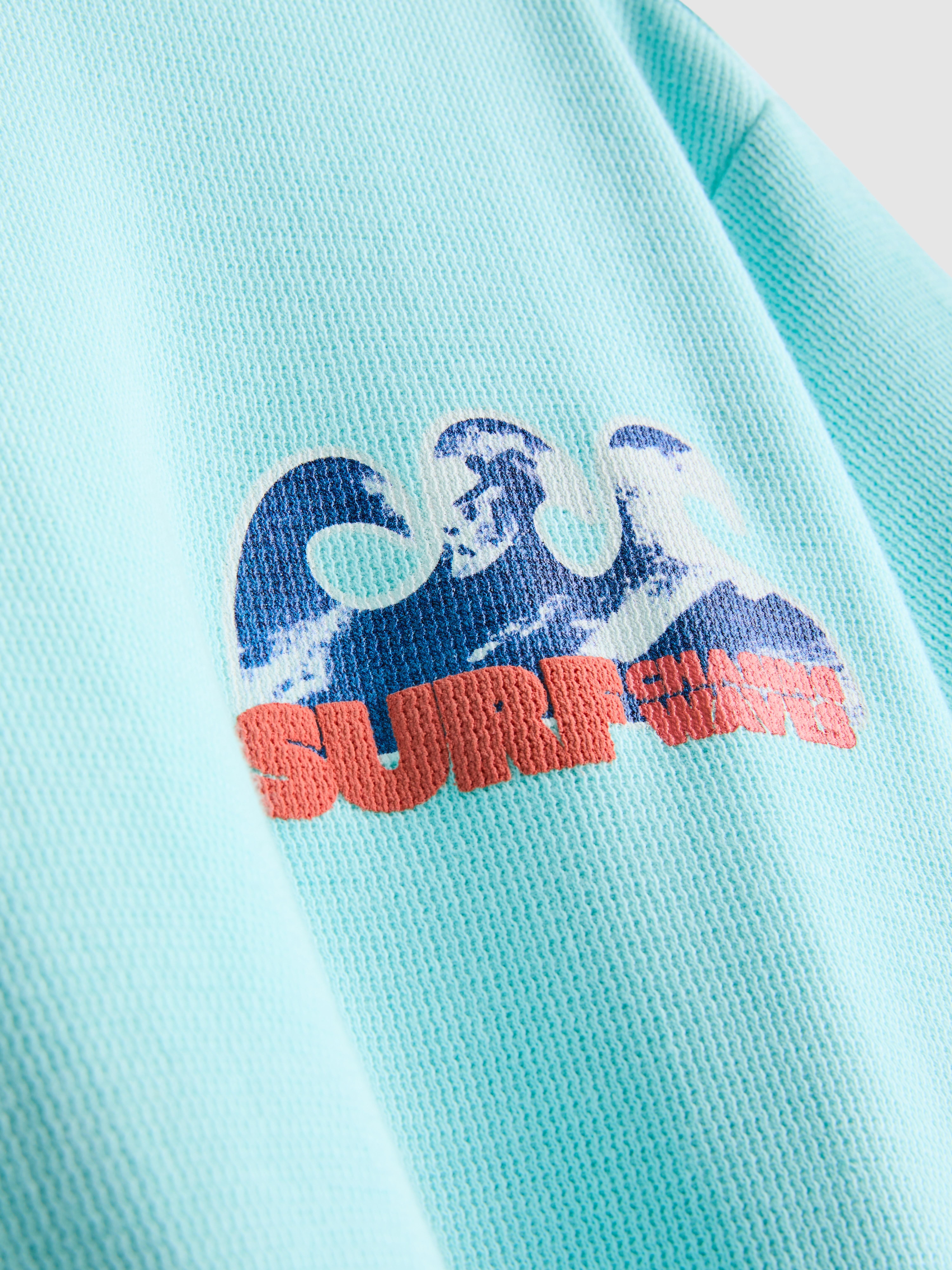 7-15yrs | Textured Surf Graphic T-Shirt