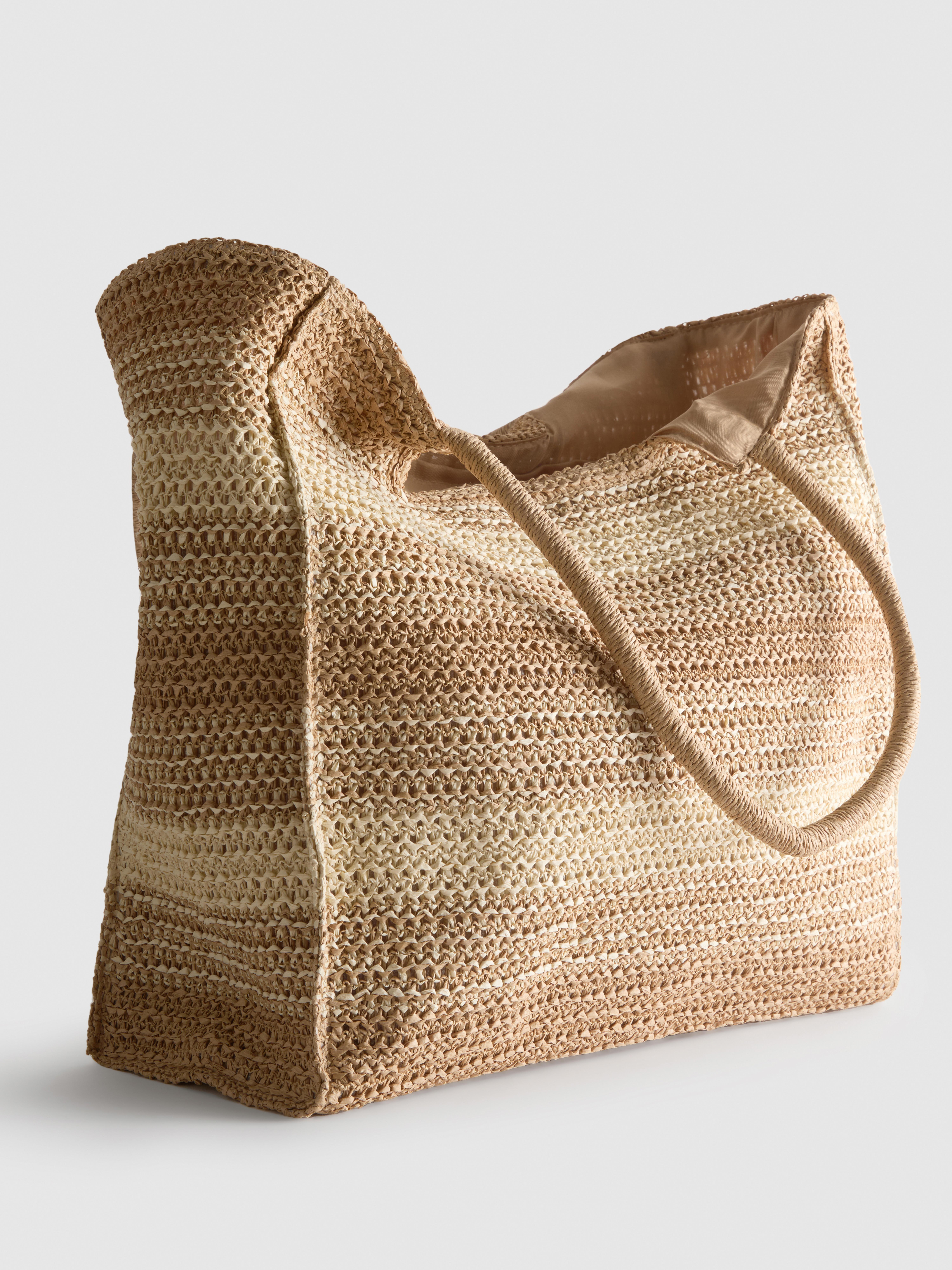 Borsa shopper in tessuto intrecciato