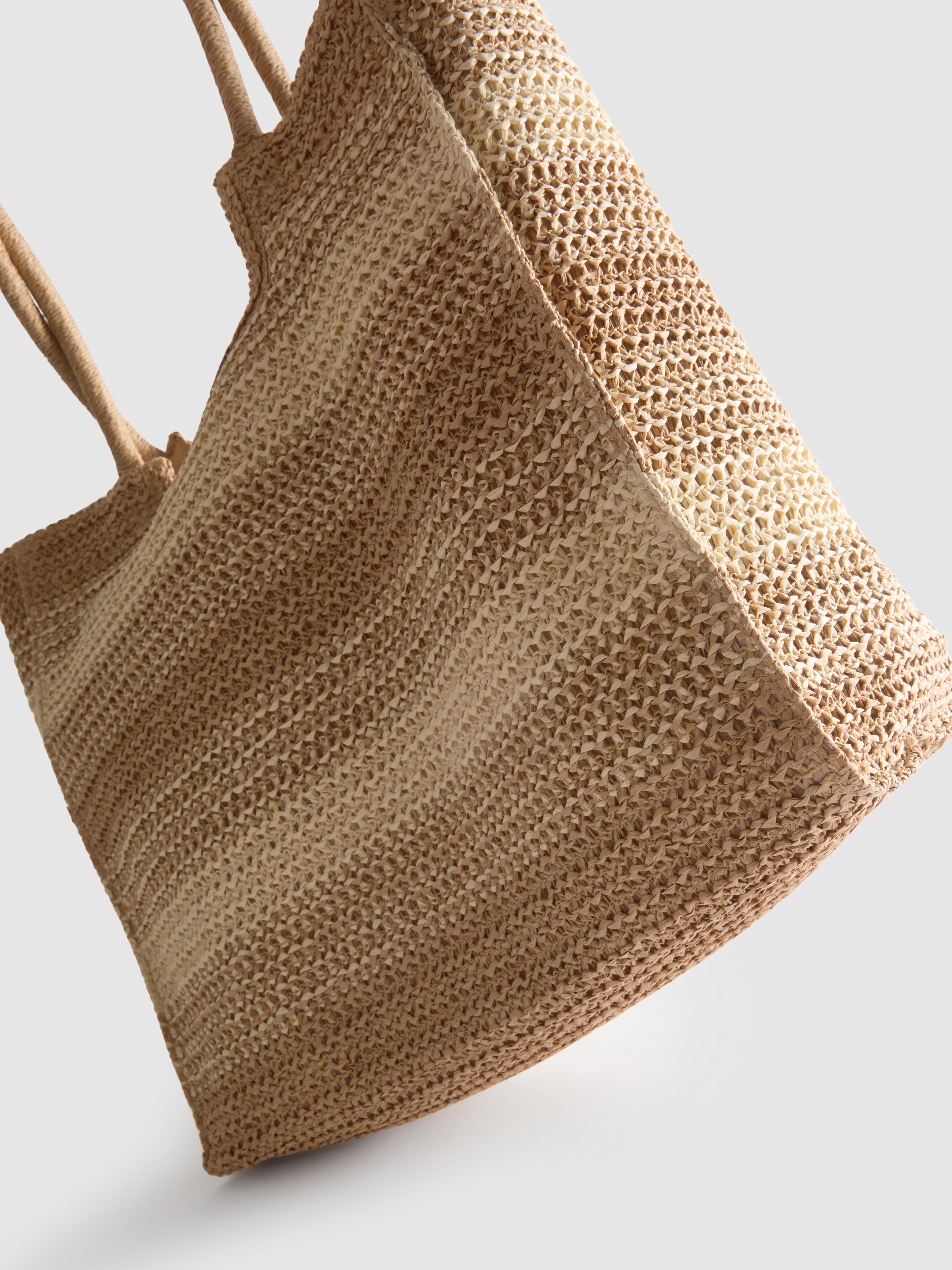 Borsa shopper in tessuto intrecciato