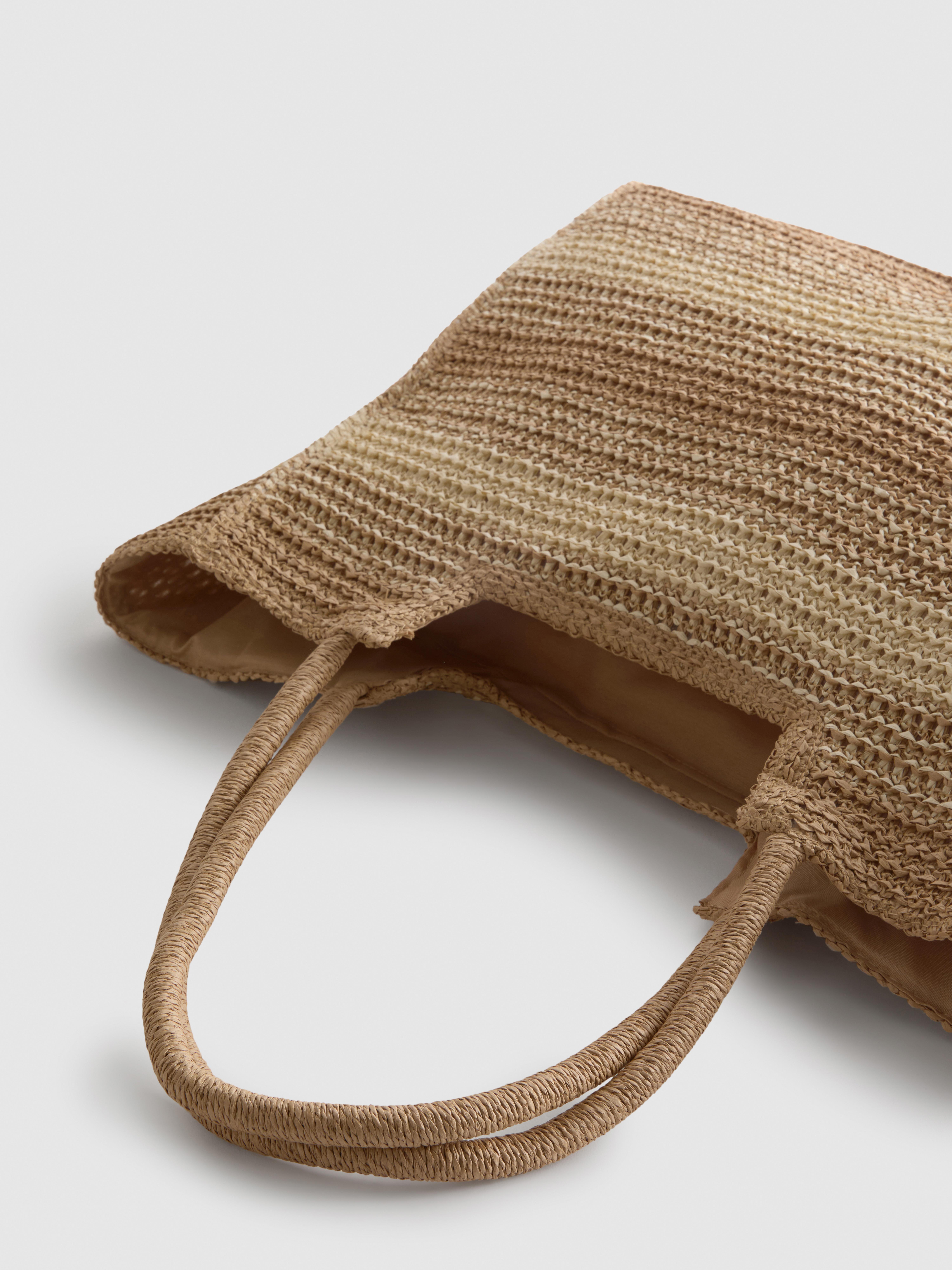 Borsa shopper in tessuto intrecciato