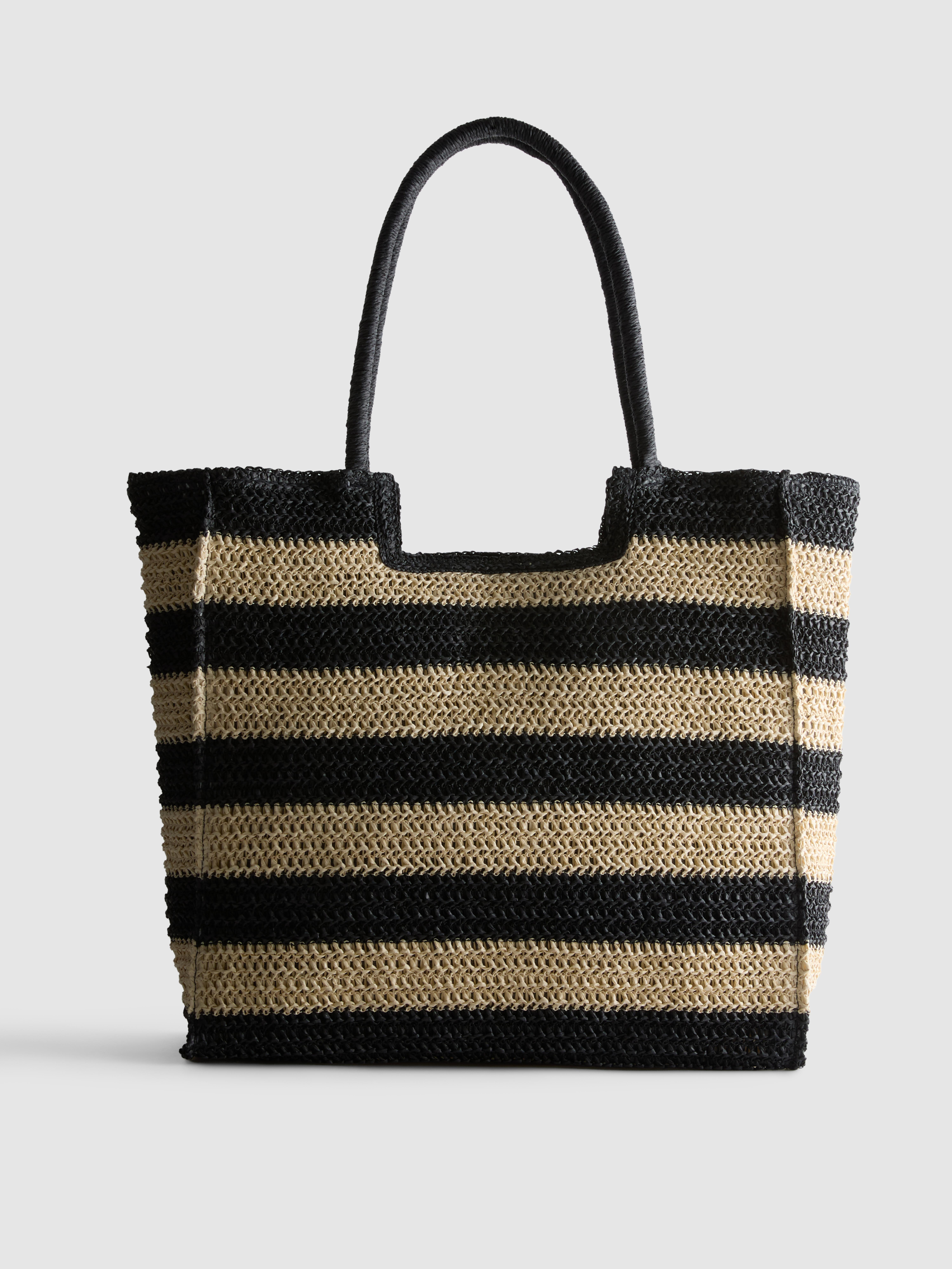 Borsa shopper in tessuto intrecciato
