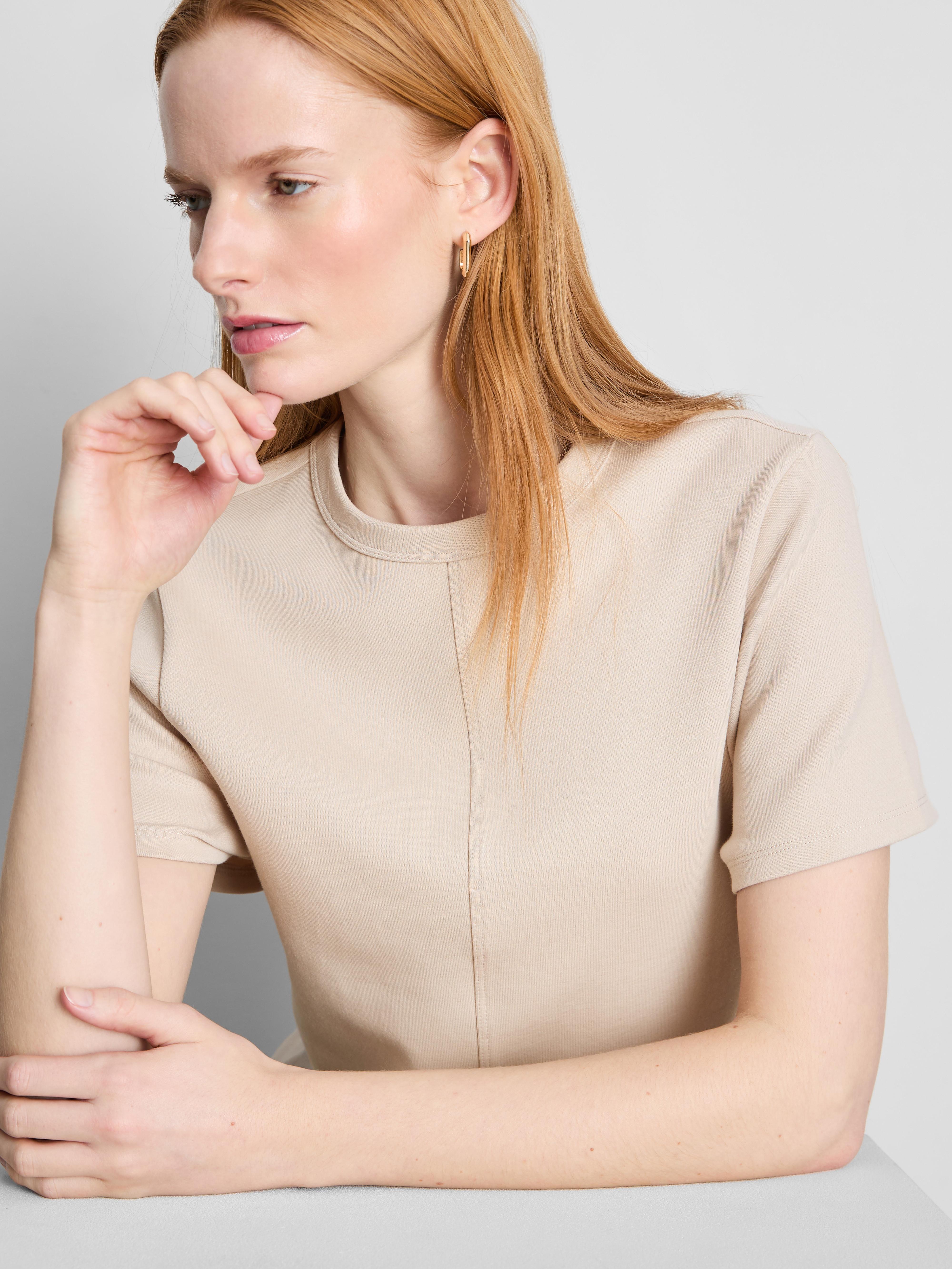 Cotton Rich Seam Detail Boxy Tee
