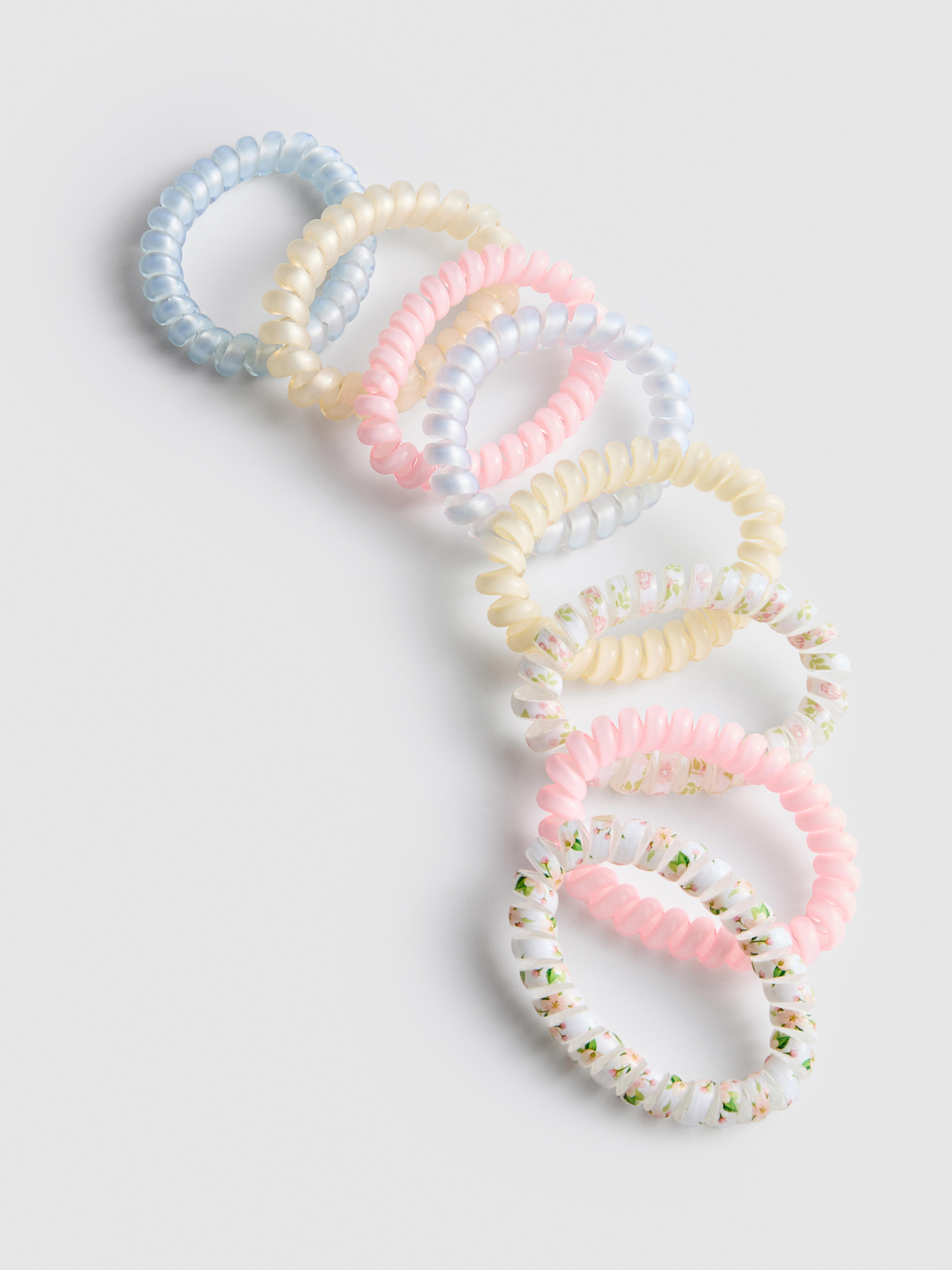 Spiral-Haargummis, 8er-Pack