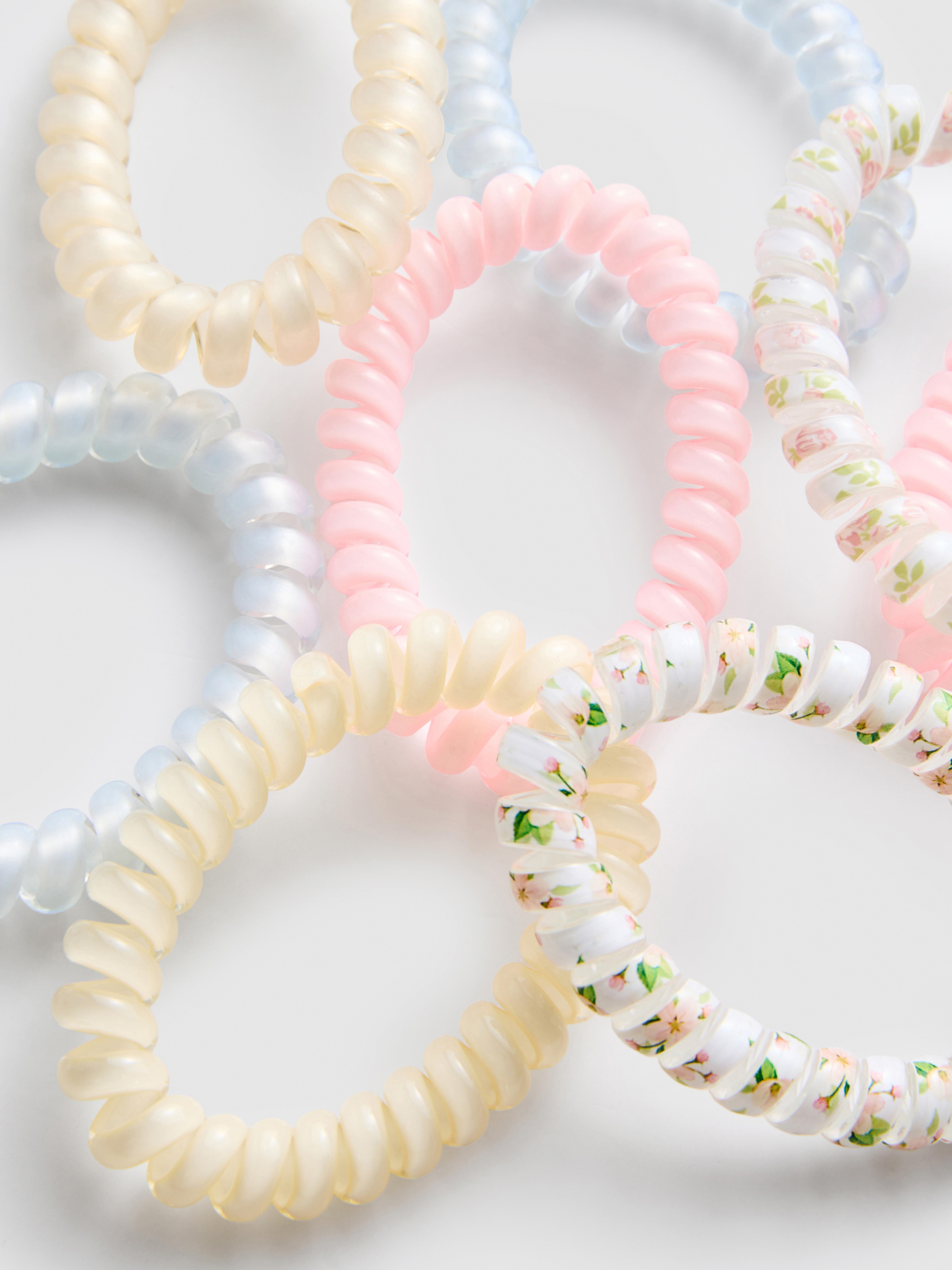 Spiral-Haargummis, 8er-Pack