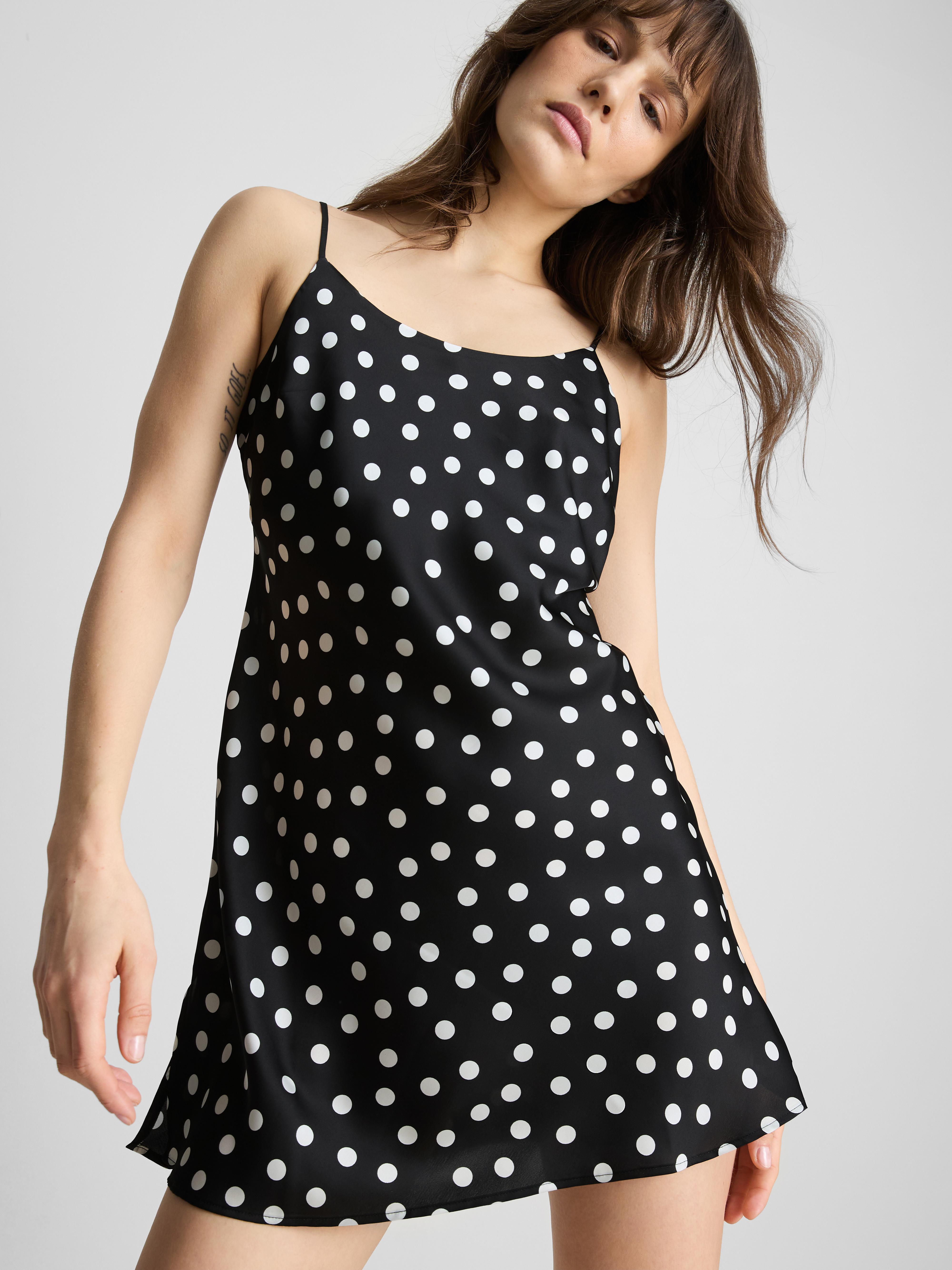 Women's Black Printed Mini Slip Dress | Primark