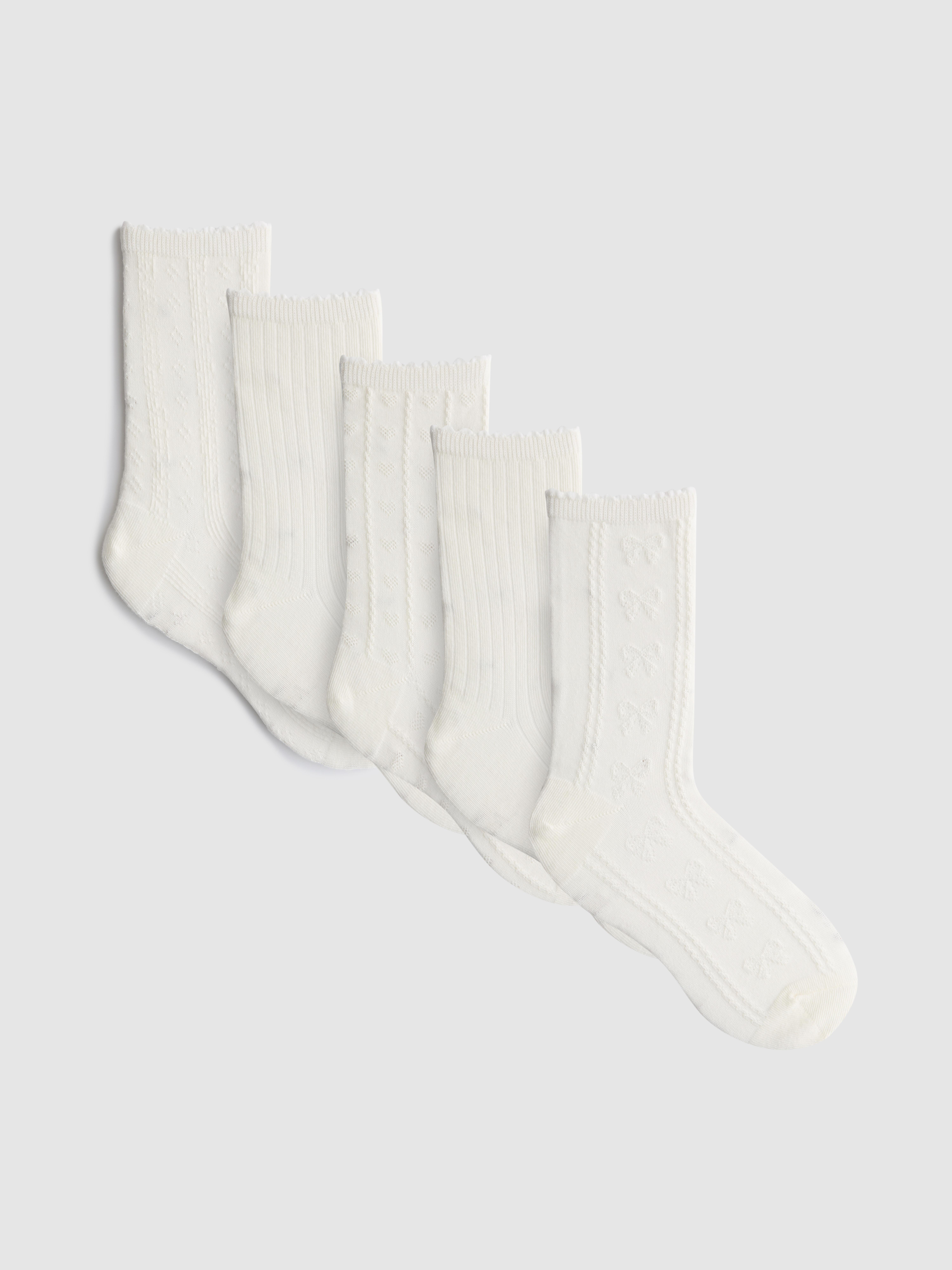Lot de 5 paires de chaussettes texturées en coton