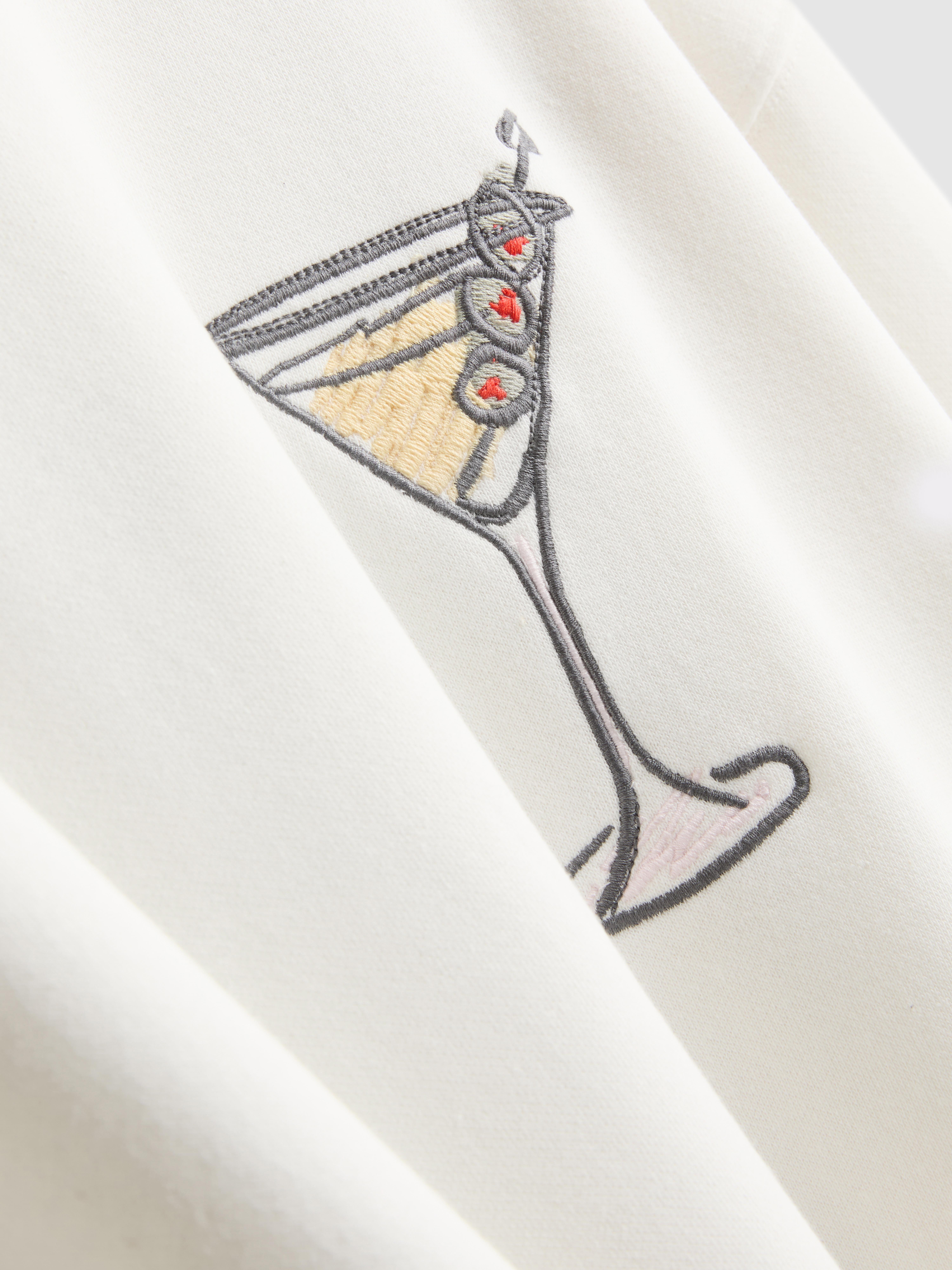 Cotton-Rich Graphic Martini Sweatshirt