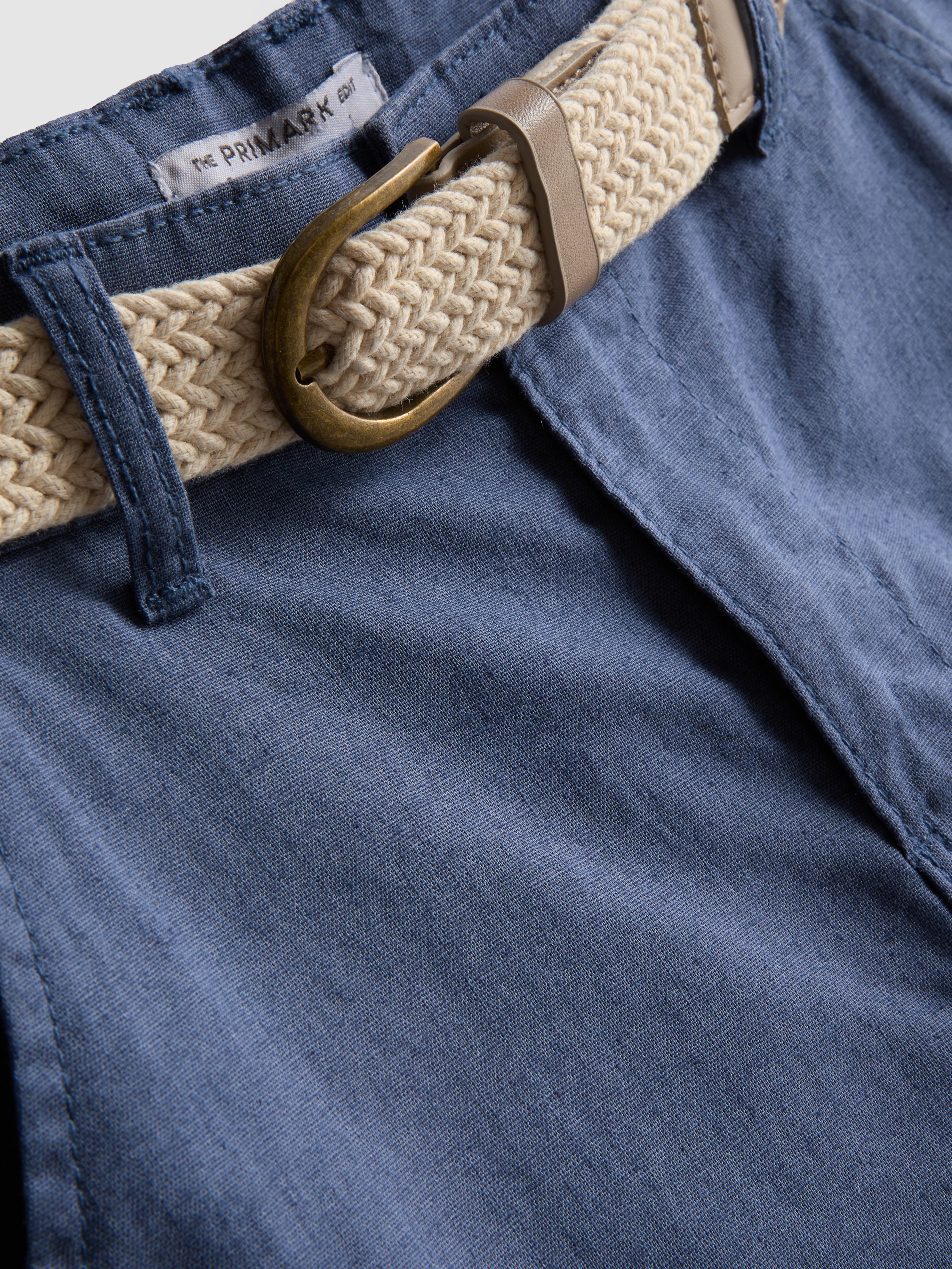 1.5-12yrs | The Edit Linen Blend Belted Chino Shorts